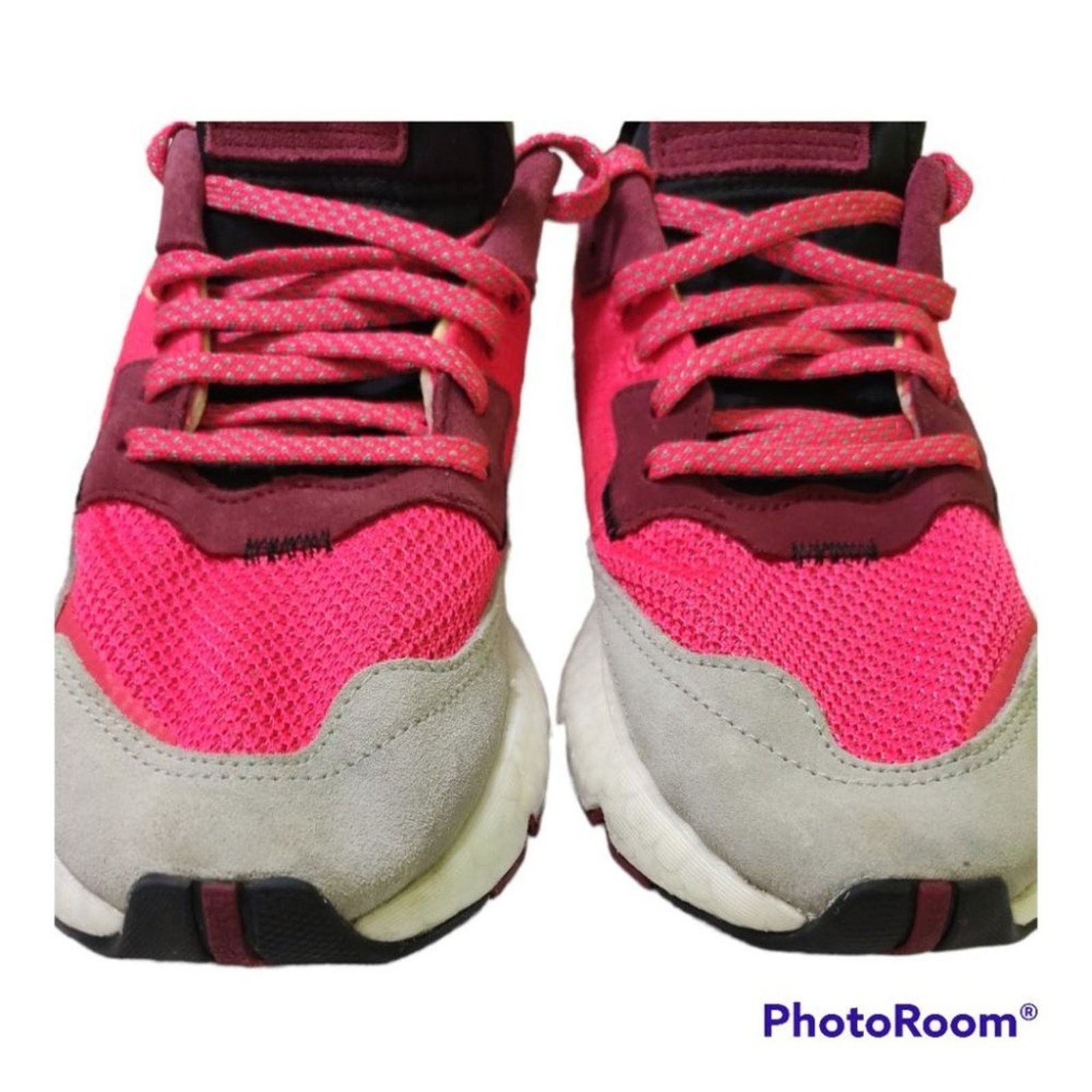 Adidas Adidas Nite Jogger EE6441 Gray Red Lace Up Running women 7 Size US 7 / IT 37 - 4 Thumbnail