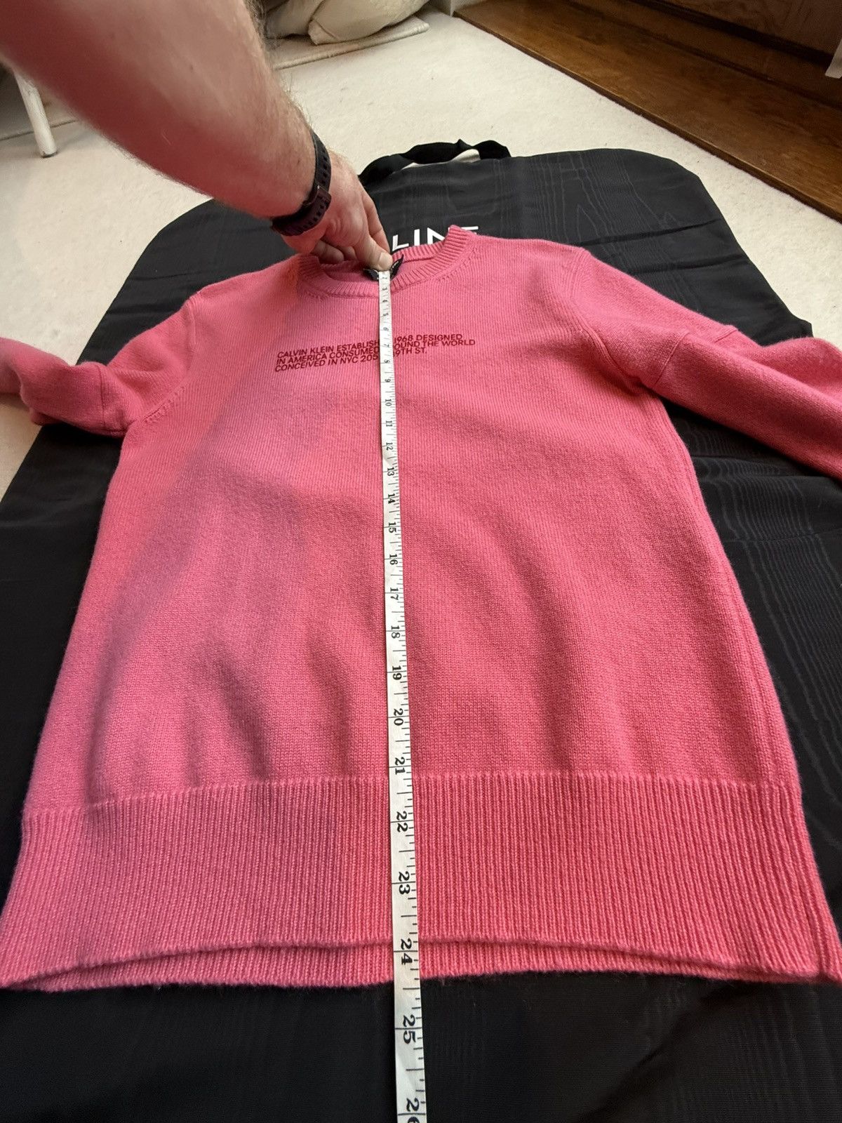 Calvin Klein 205W39NYC SS18 Calvin Klein 205w39nyc Logo pink cashmere sweater raf Size US XS / EU 42 / 0 - 5 Thumbnail
