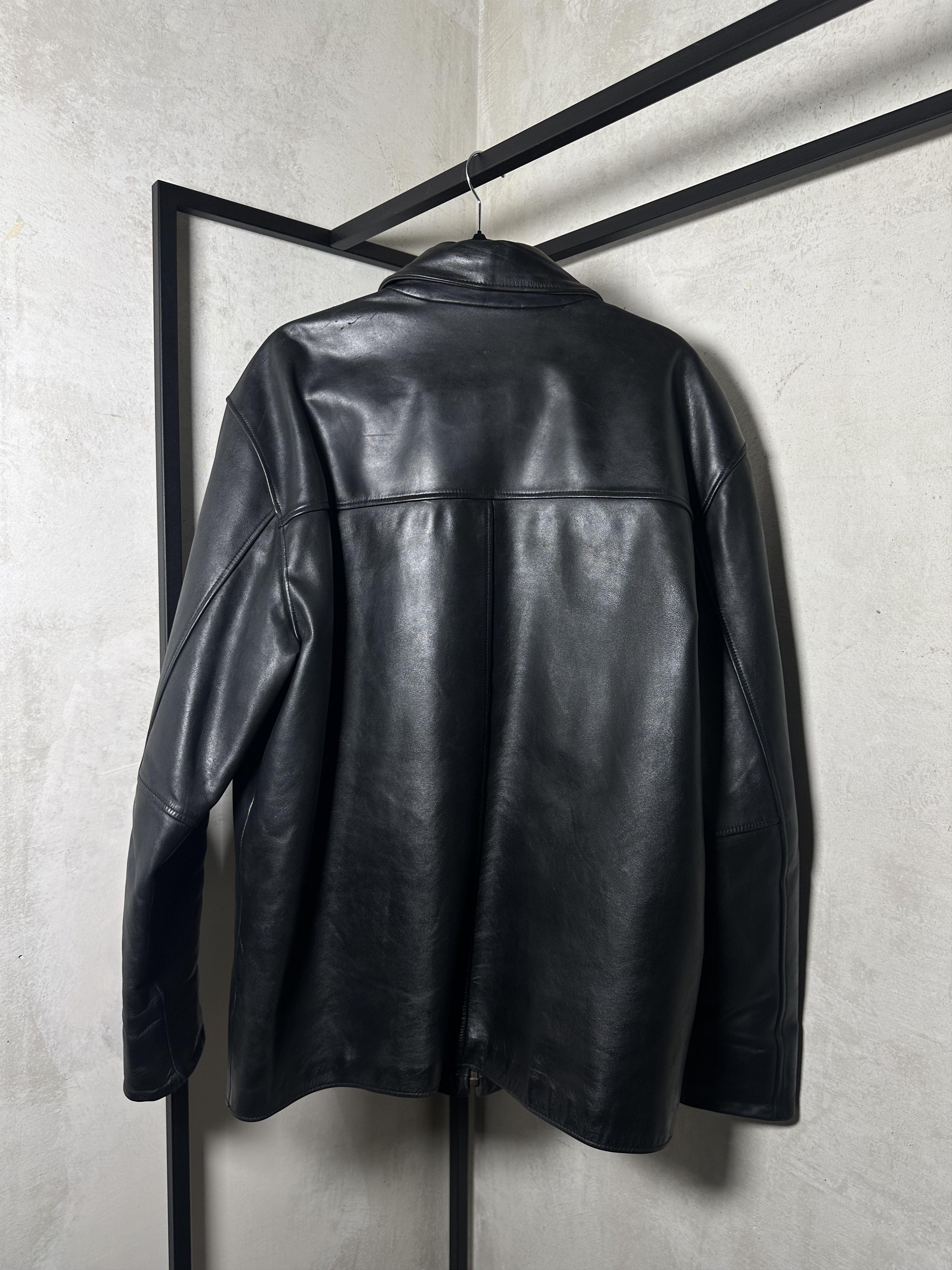 Genuine Leather 00s Vintage Leather Jacket Size US XL / EU 56 / 4 - 12 Thumbnail
