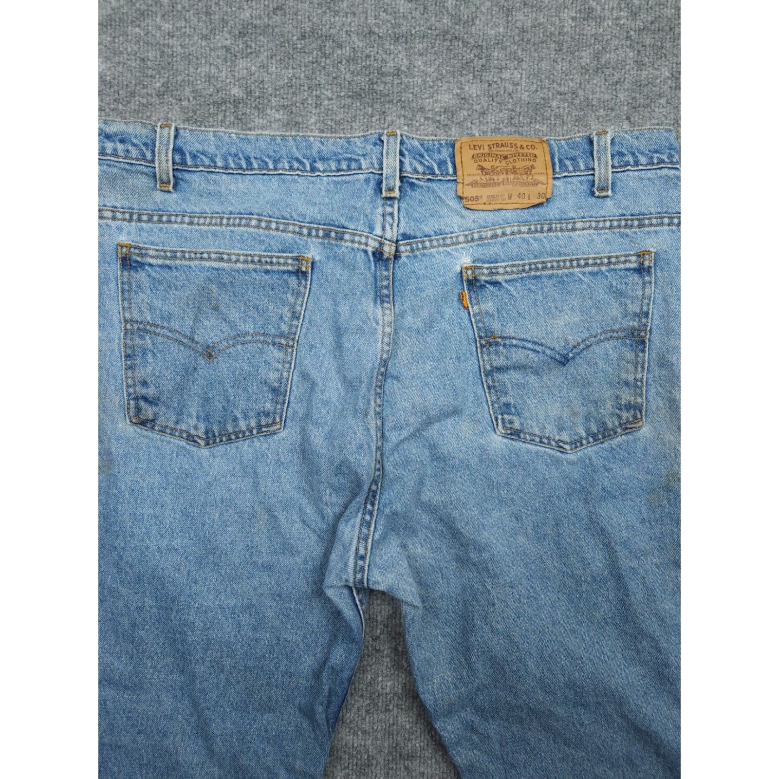 Levi's VINTAGE Levi's 505 Jeans Men's 40x30 Orange Tab Straight 38x30 90s Denim Cotton Regular Jeans Mens Size US 38 / EU 54 - 4 Thumbnail