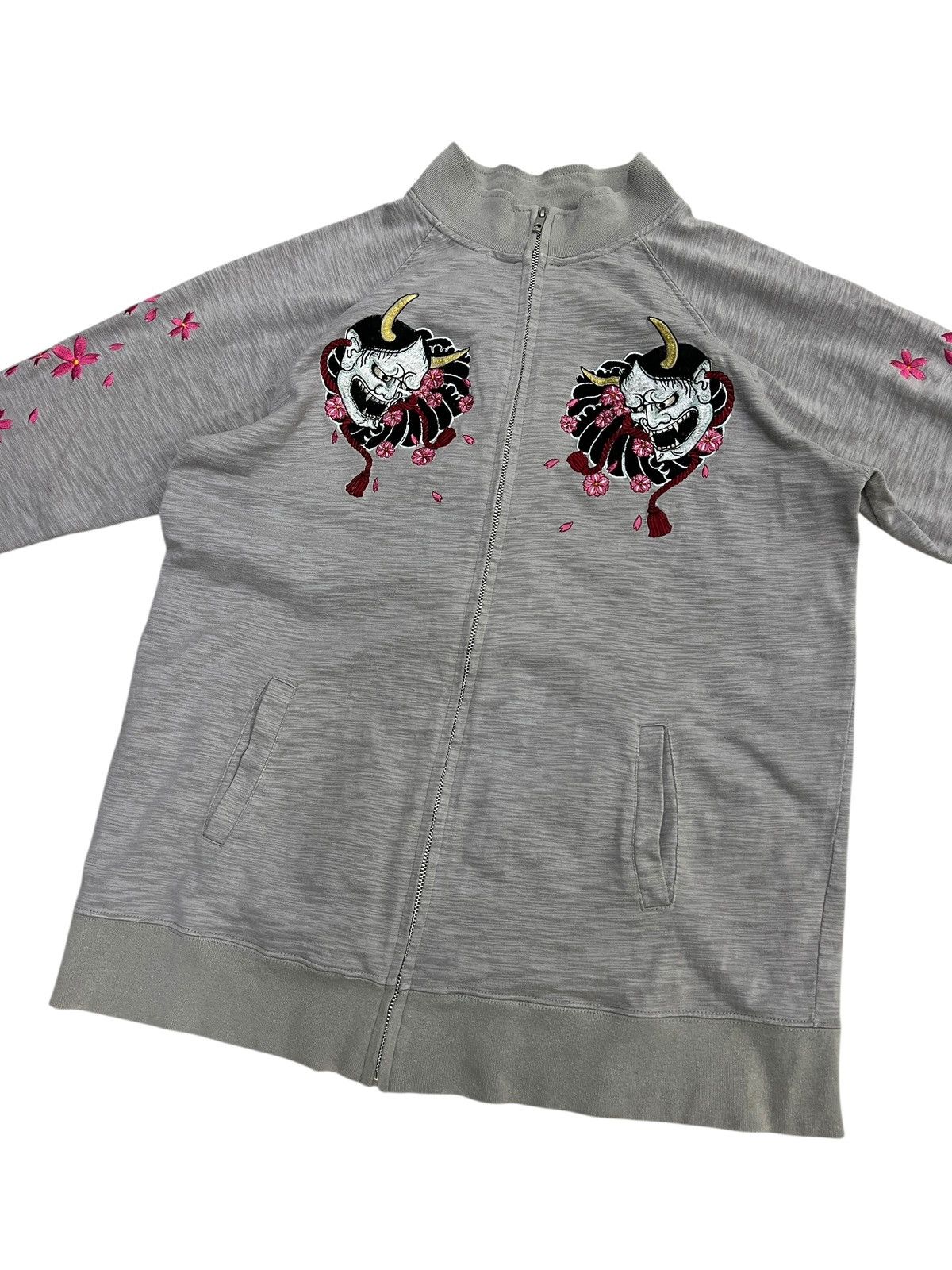 Japanese Brand 2000s Japanese Domestic 🇯🇵 Oni Hannya Embroidery Jacket Size US L / EU 52-54 / 3 - 6 Thumbnail