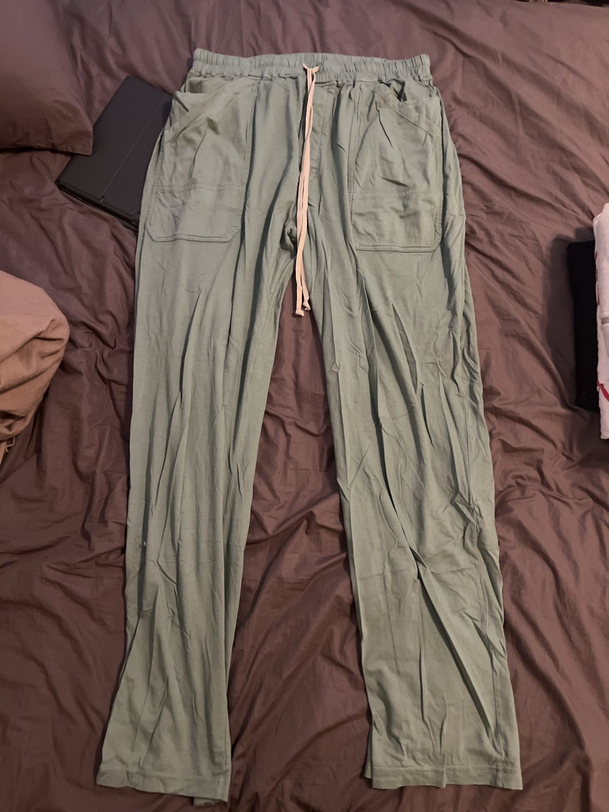 Rick Owens Drkshdw Teal rick owens drkshdw lounge pants Size US 34 / EU 50 - 1 Thumbnail