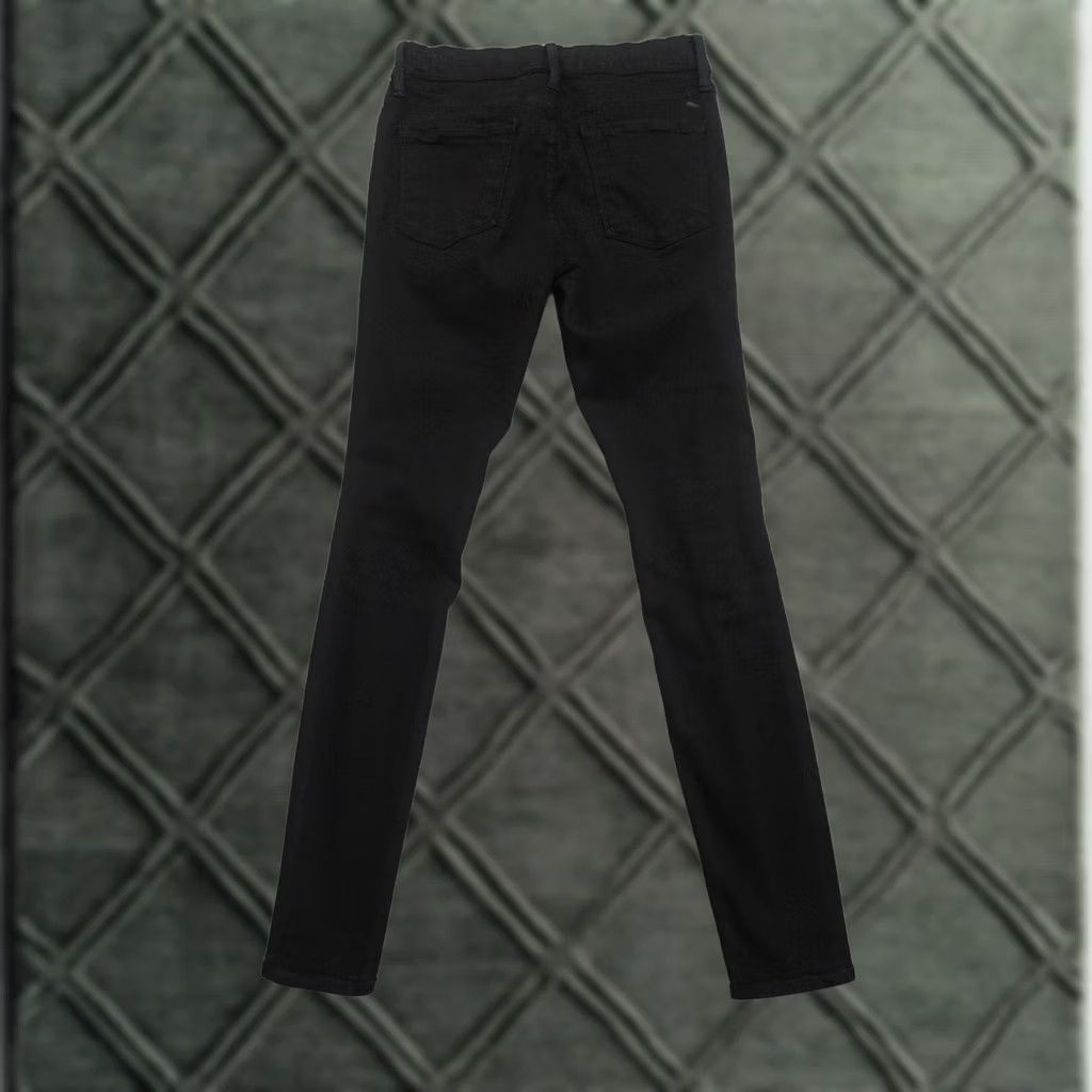 Frame VINTAGE FRAME Le Skinny de Jeanne Jeans Womens 25 (25X29) Black Distressed Stretch Skinny Size 42" / US 20 - 1 Thumbnail