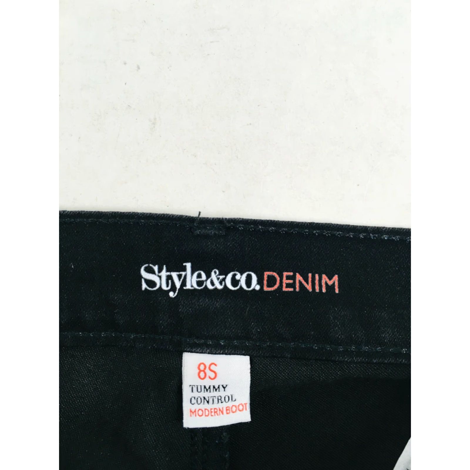 Style & Co Style & Co. Women's Jeans Size 8S Black Tummy Control Modern Boot Skinny Denim Jeans Women 8S Black Slim Stretch Petite Size 30" / US 8 / IT 44 - 3 Thumbnail