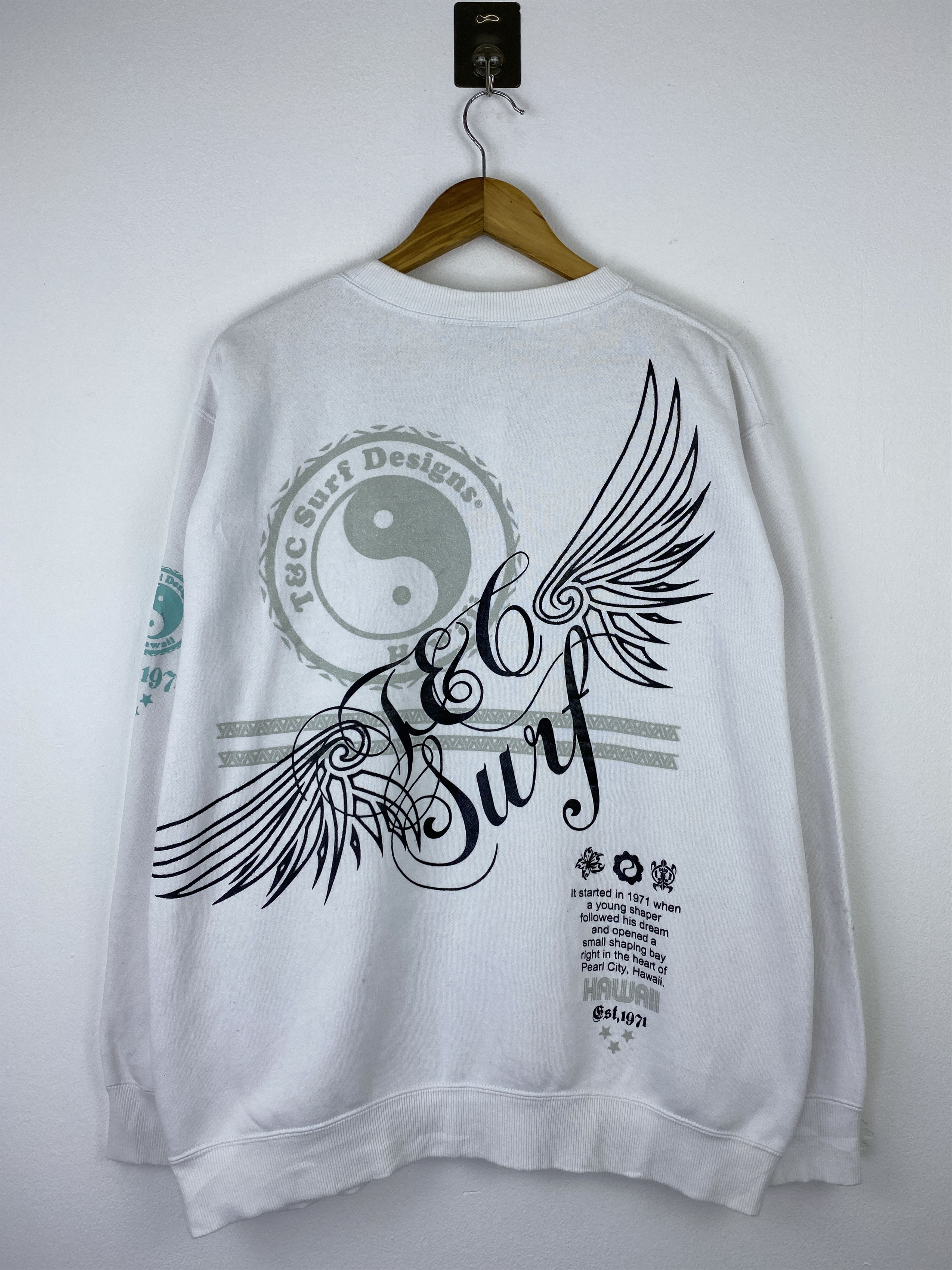 Japanese Brand Vintage T&C Surf Hawaii Yin Yang Crewneck BP0056 Size US XL / EU 56 / 4 - 3 Thumbnail