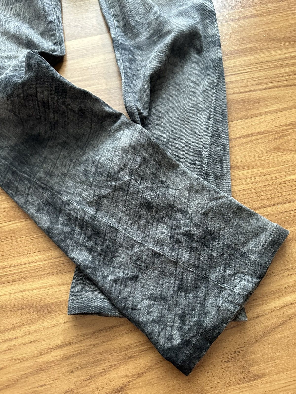 Le Grande Bleu (L.G.B.) Tornado Mart Japan Flare Mud Wash Denim Pant Size US 30 / EU 46 - 7 Thumbnail