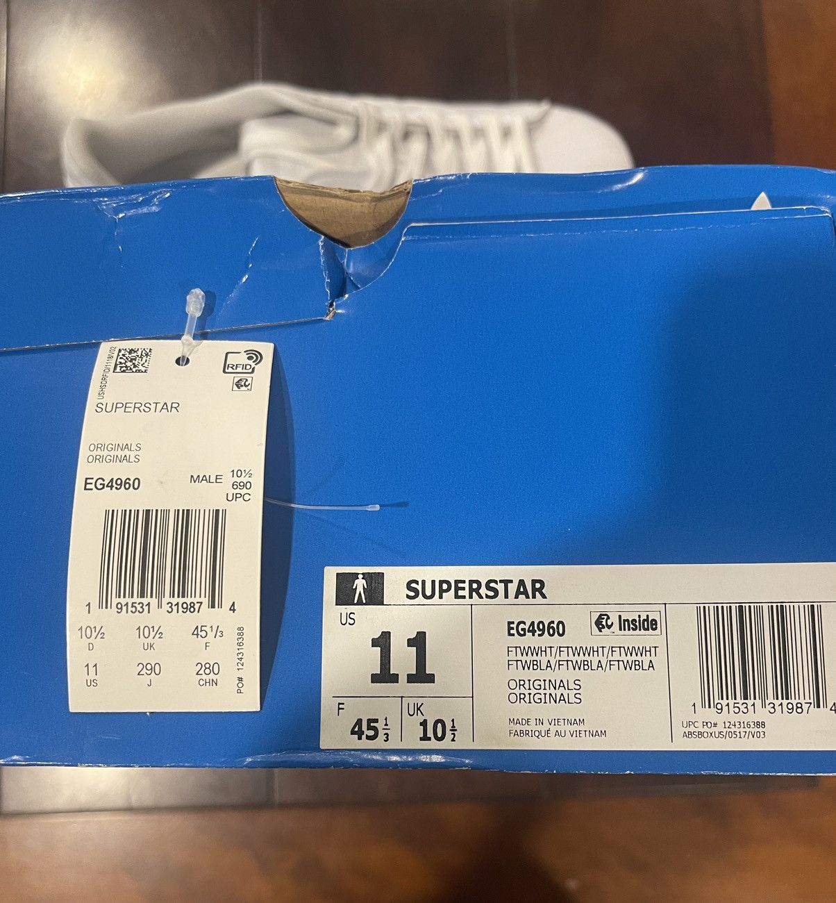 Adidas Adidas shell toes superstar Size US 11 / EU 44 - 5 Thumbnail