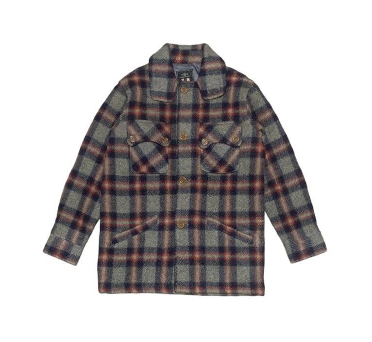 Japanese Brand Vintage Van Jac Plaid Wool Flannel shirt Jacket Size US L / EU 52-54 / 3 - 1 Thumbnail
