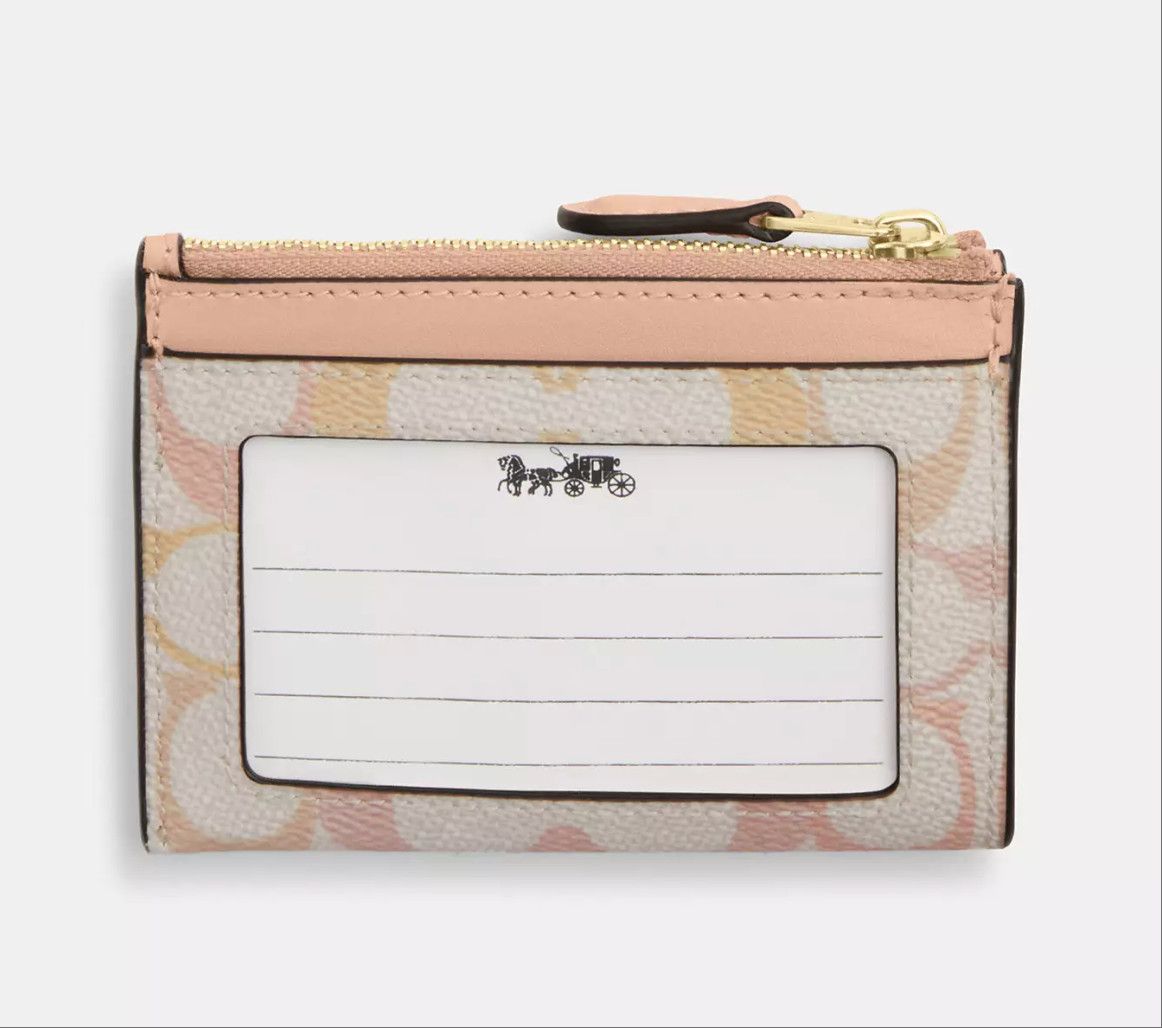 Coach Mini Skinny Id Case In Signature Canvas CEC49 Size ONE SIZE - 6 Thumbnail