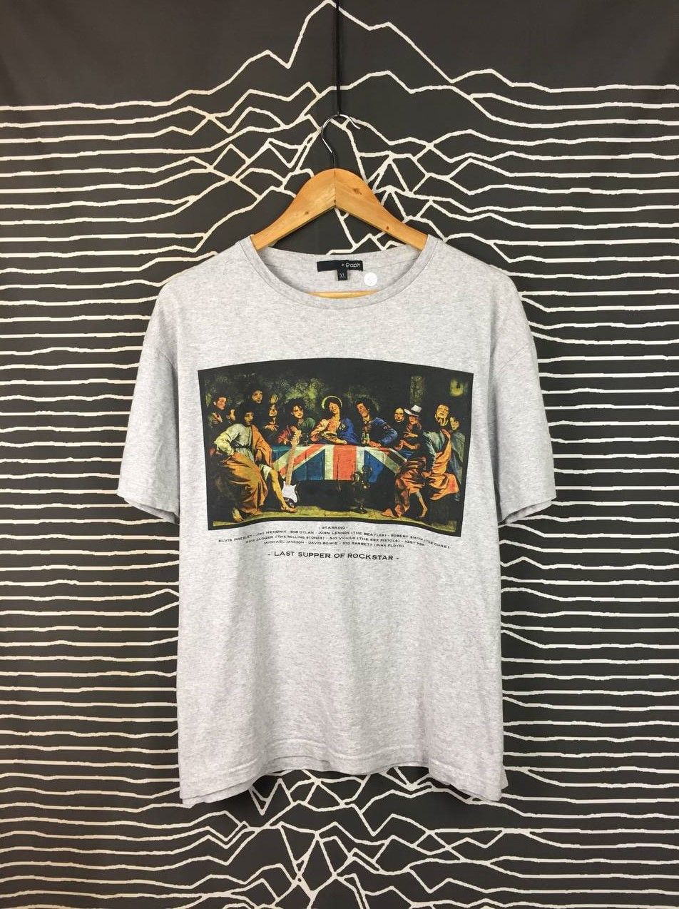 Band Tees Last Supper of Rockstar Classic Rock & Punk Icons Parody Tee Size US XL / EU 56 / 4 - 2 Thumbnail