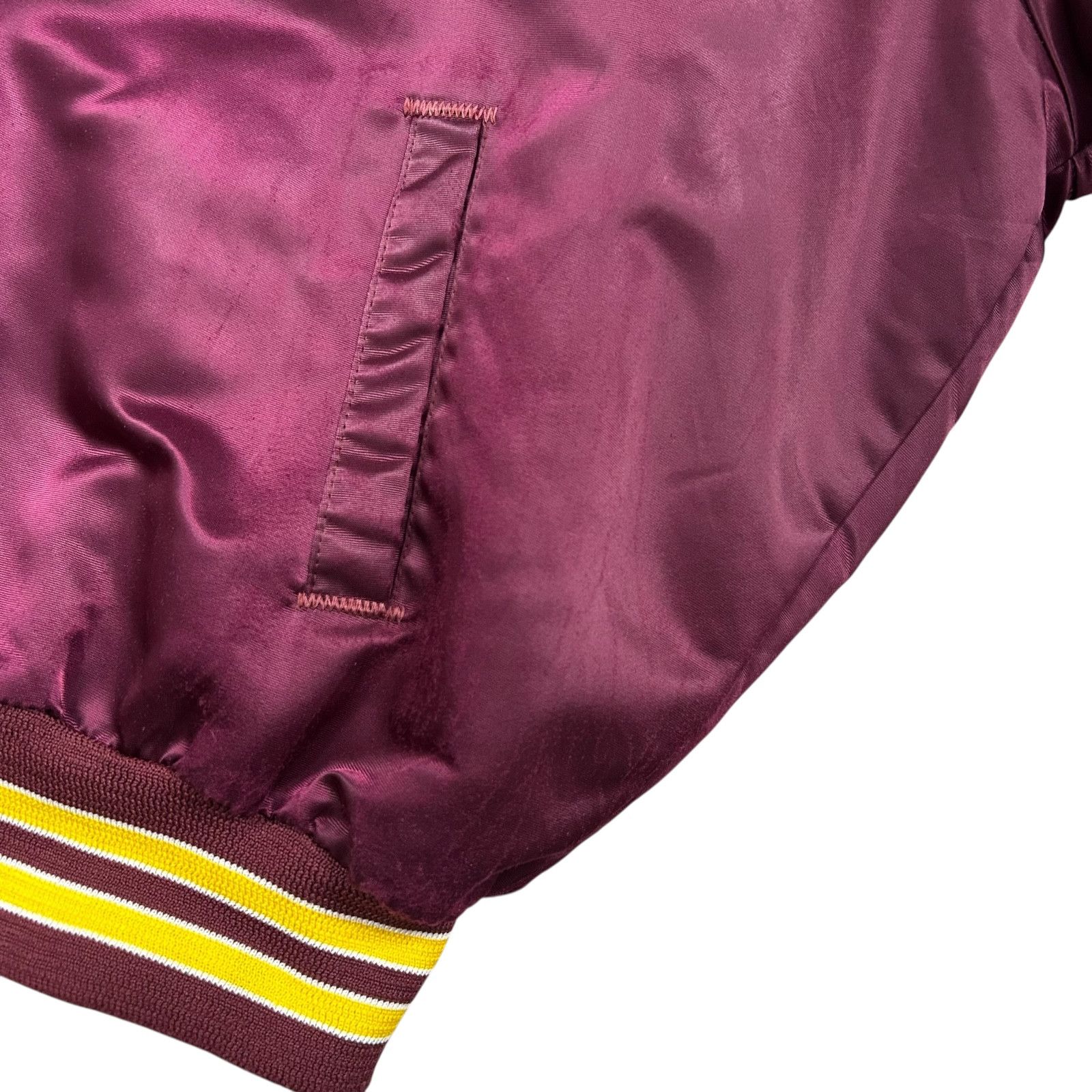 NFL 90s WASHINGTON REDSKINS CHALK LINE SATIN JACKET SPELL OUT Size US XXL / EU 58 / 5 - 9 Thumbnail