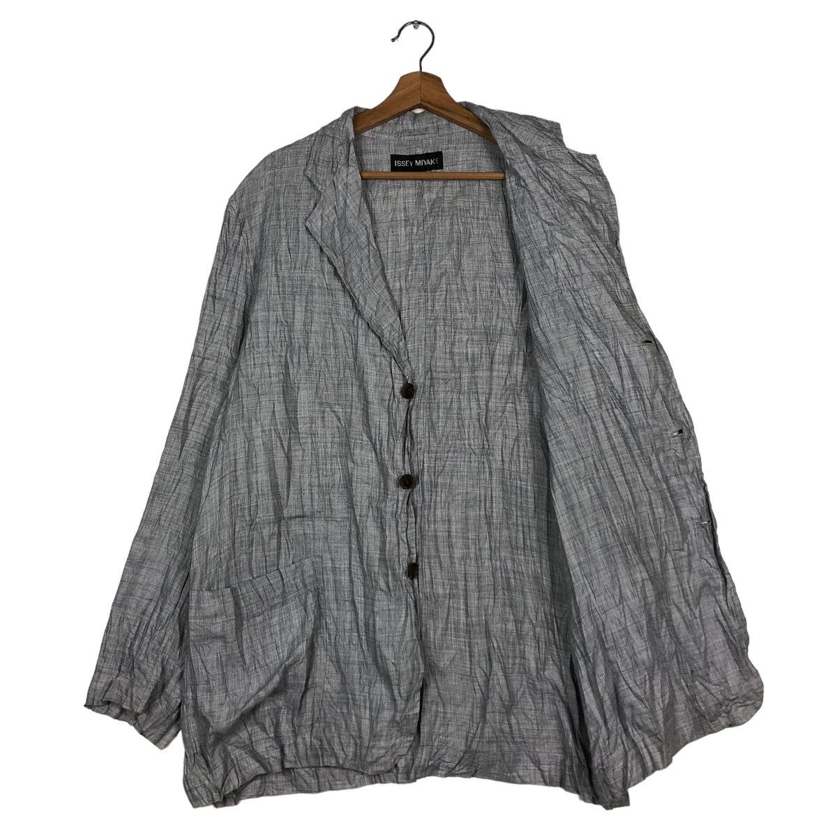Issey Miyake 🔥VINTAGE PLEATED BUTTON JACKET ISSEY MIYAKE Size US L / EU 52-54 / 3 - 11 Thumbnail