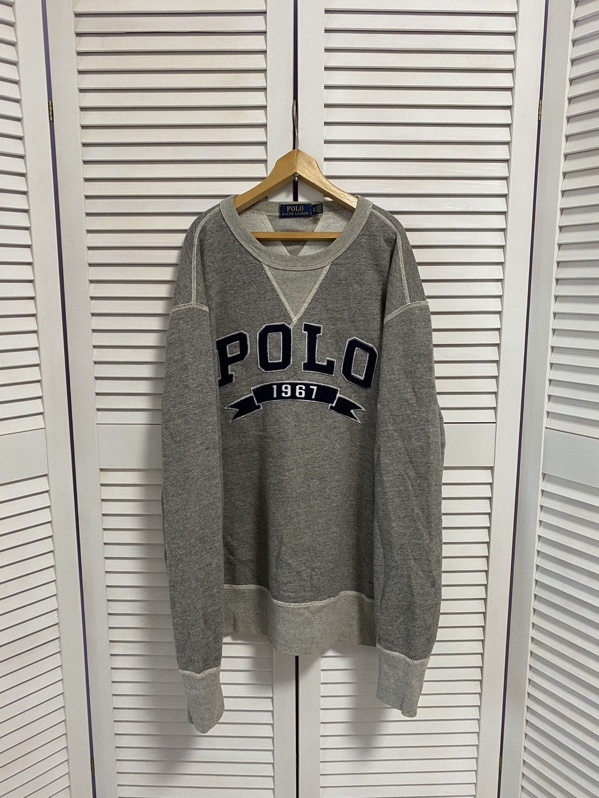 Polo Ralph Lauren × Ralph Lauren Vintage Sweater Polo Ralph Lauren Big Knit Logo Crewneck Size US XL / EU 56 / 4 - 1 Thumbnail