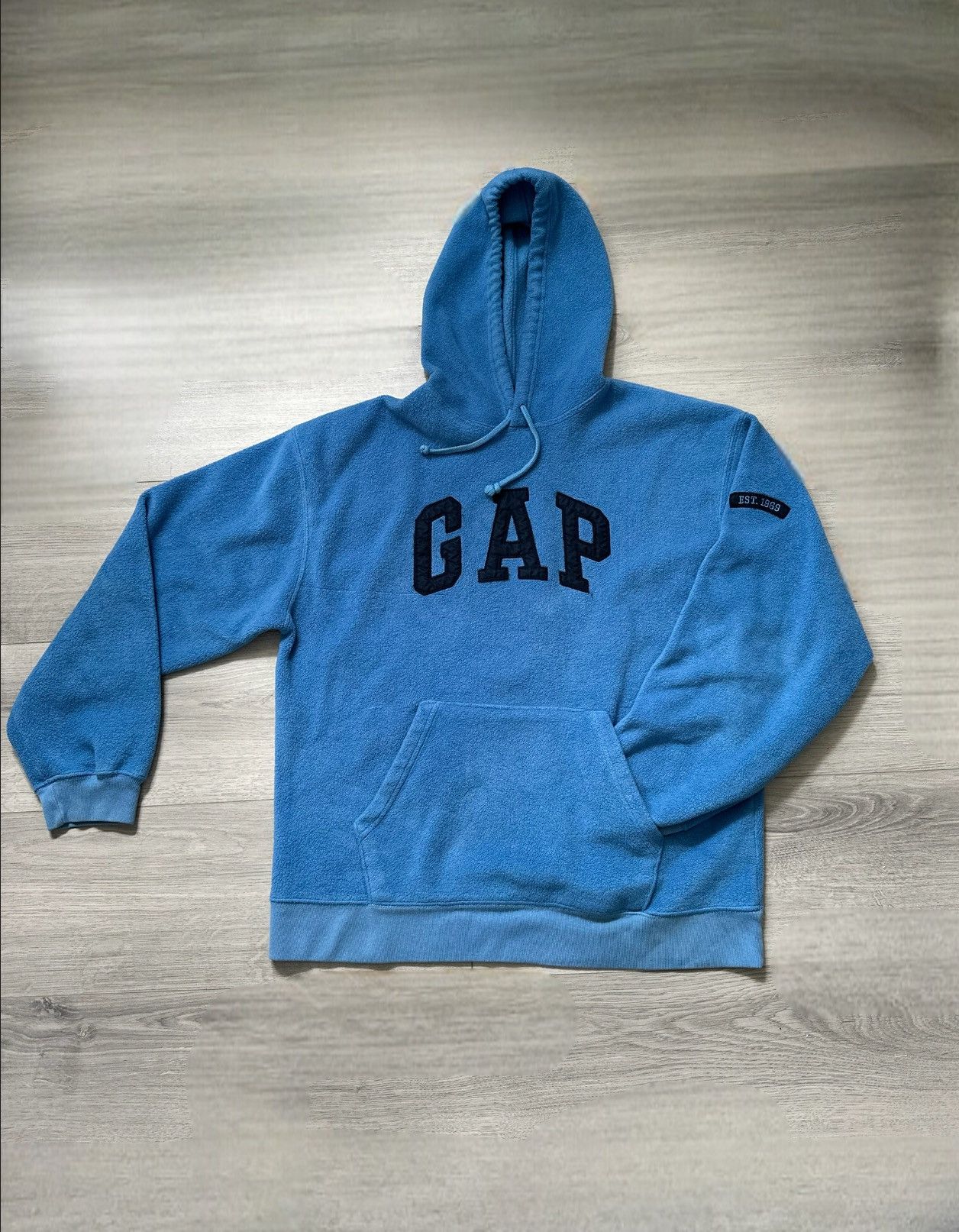 Baby blue gap hoodie hotsell