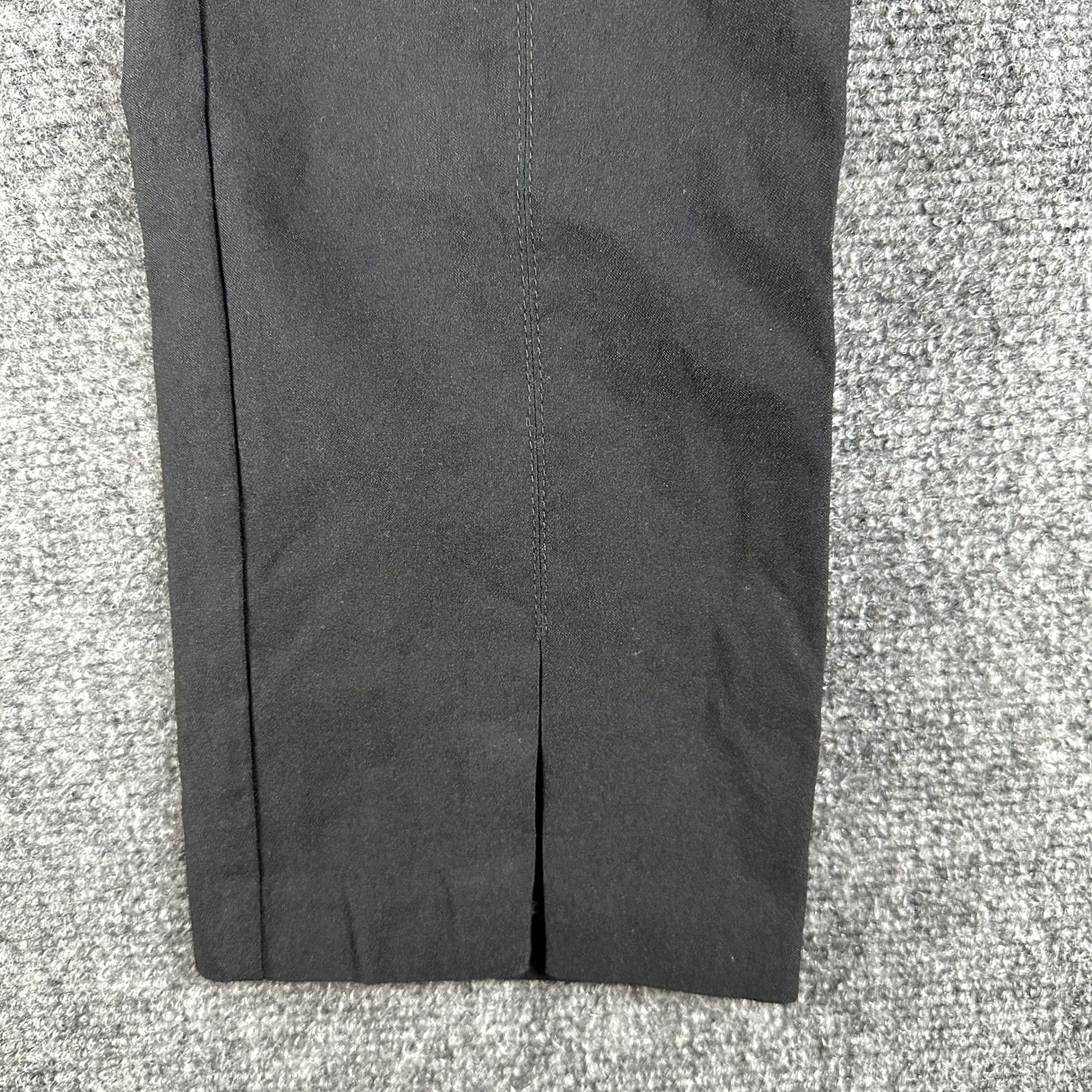 Joseph Ribkoff Joseph Ribkoff Pants Womens 2 Black Stretch Flat Front Straight Ankle Split Hem Pants Size 26" / US 2 / IT 38 - 2 Thumbnail