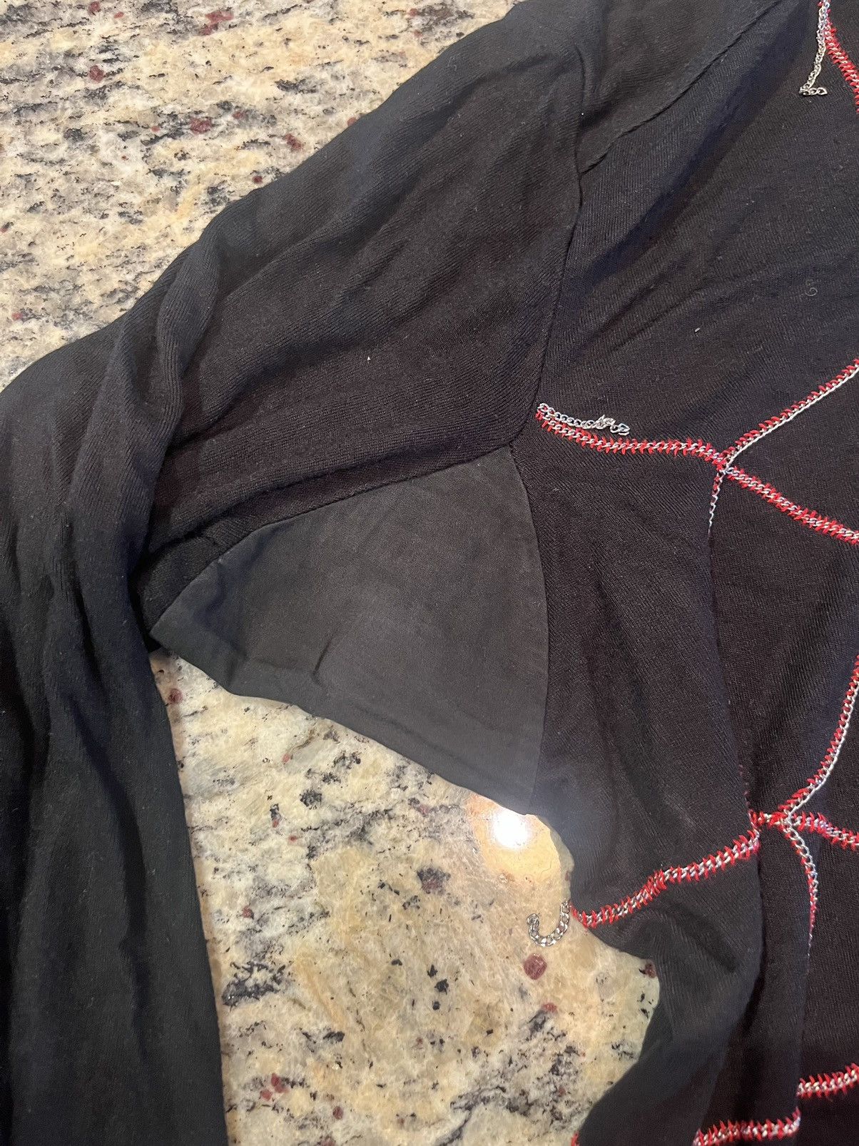 Marjan Pejoski Silver Chain Spider Web Hoodie. Size US M / EU 48-50 / 2 - 5 Thumbnail