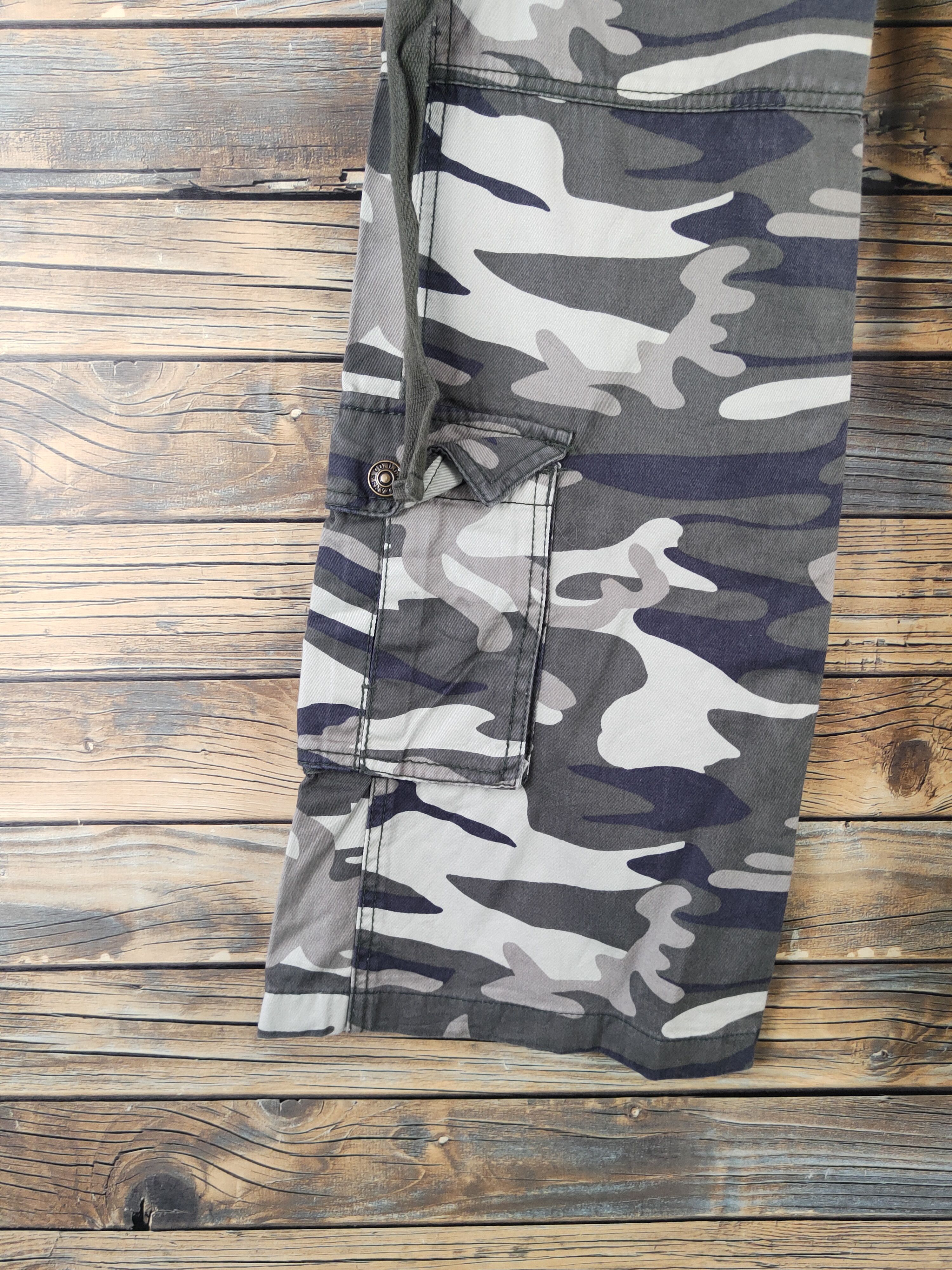 Japanese Brand DLL Ugiz Camouflage Multipocket utility Cargo Pants #230 Size 27" / US 4 / IT 40 - 4 Thumbnail
