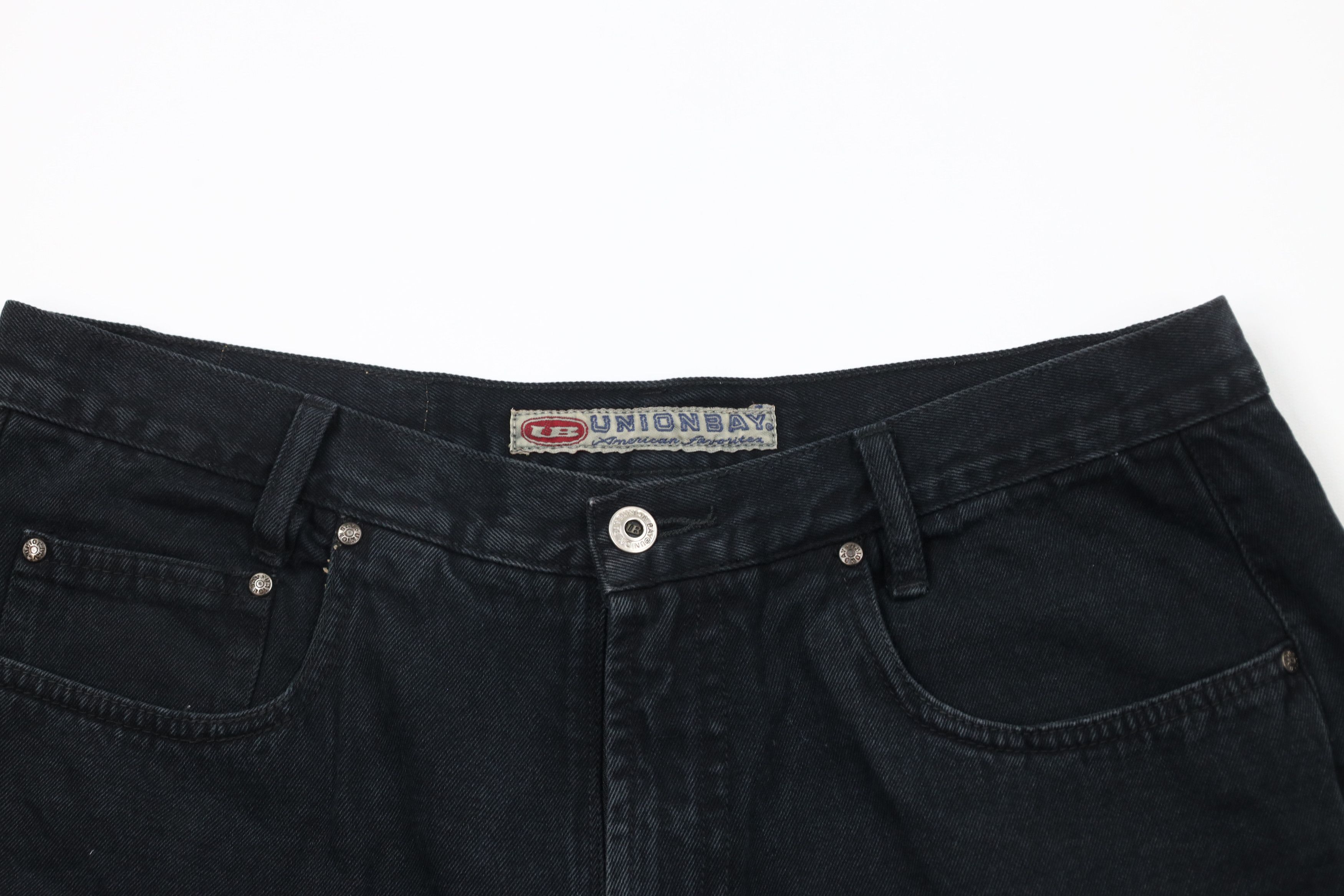 Vintage Vintage 90s Streetwear Fit Denim Jean Shorts Jorts Black Size US 36 / EU 52 - 2 Thumbnail