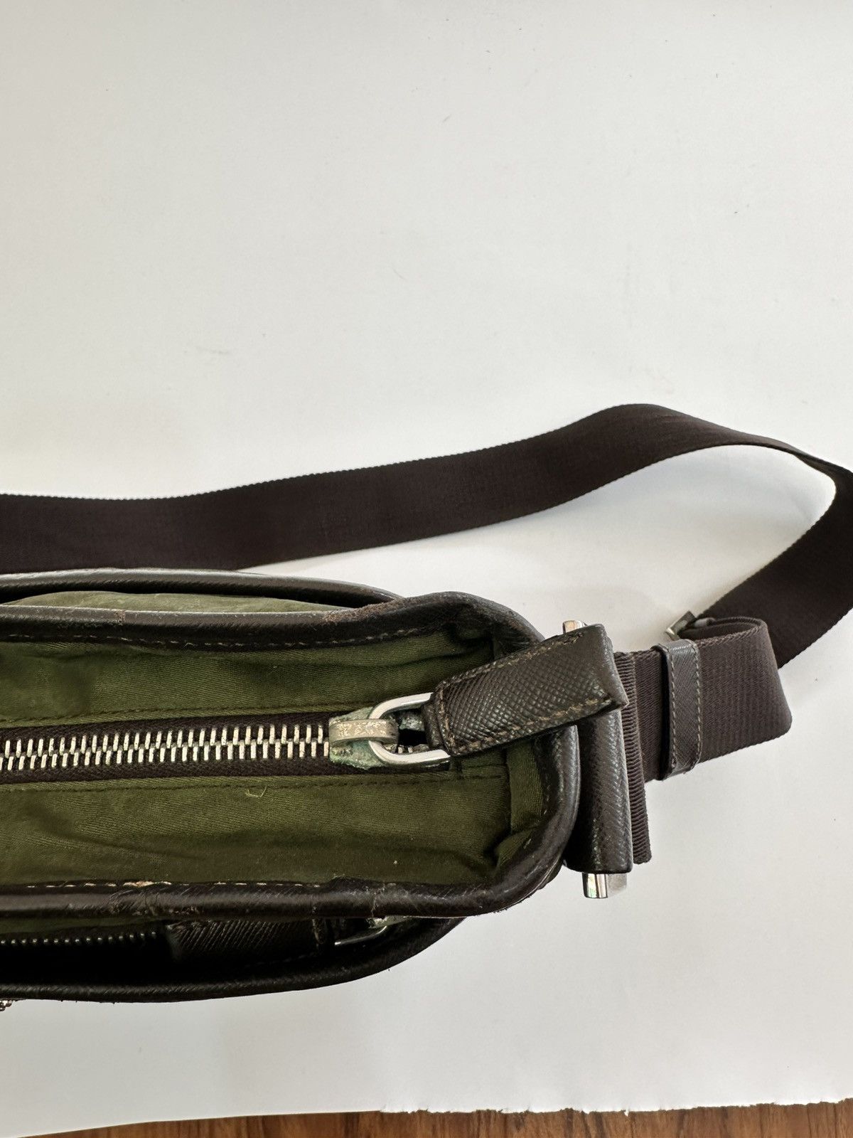 Miu Miu PRADA Tessuto Nylon Flat Messenger Bag Green Size ONE SIZE - 6 Thumbnail