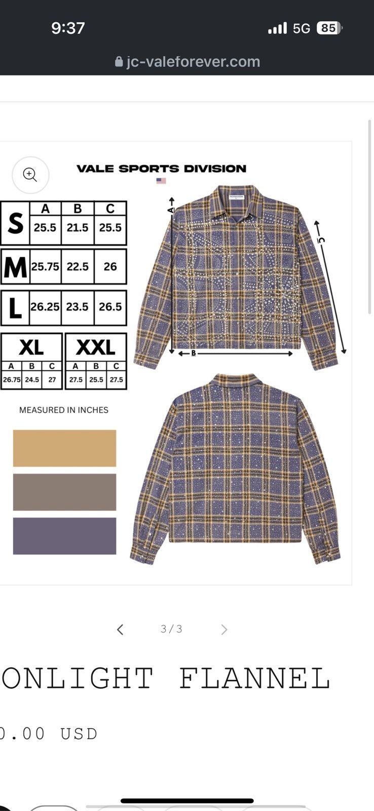 Vale Vale Tie die Spider Flannel Size US S / EU 44-46 / 1 - 4 Thumbnail