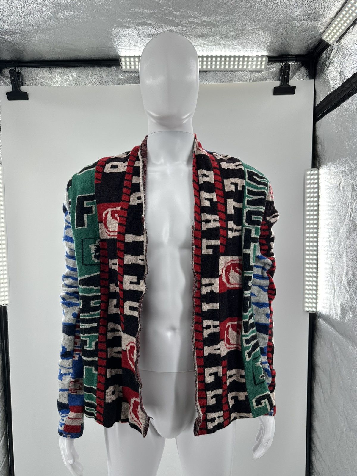 Maison Margiela Maison Margiela Colorblock Cardigan Size US XL / EU 56 / 4 - 4 Thumbnail