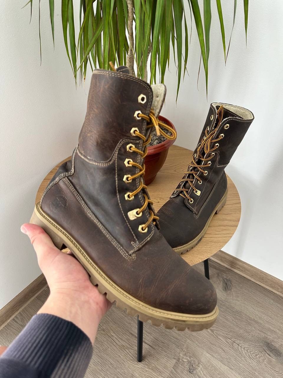 Japanese Brand × Vintage Vintage Weinbrenner Brown Leather Boots Size US 9.5 / EU 42-43 - 12 Thumbnail