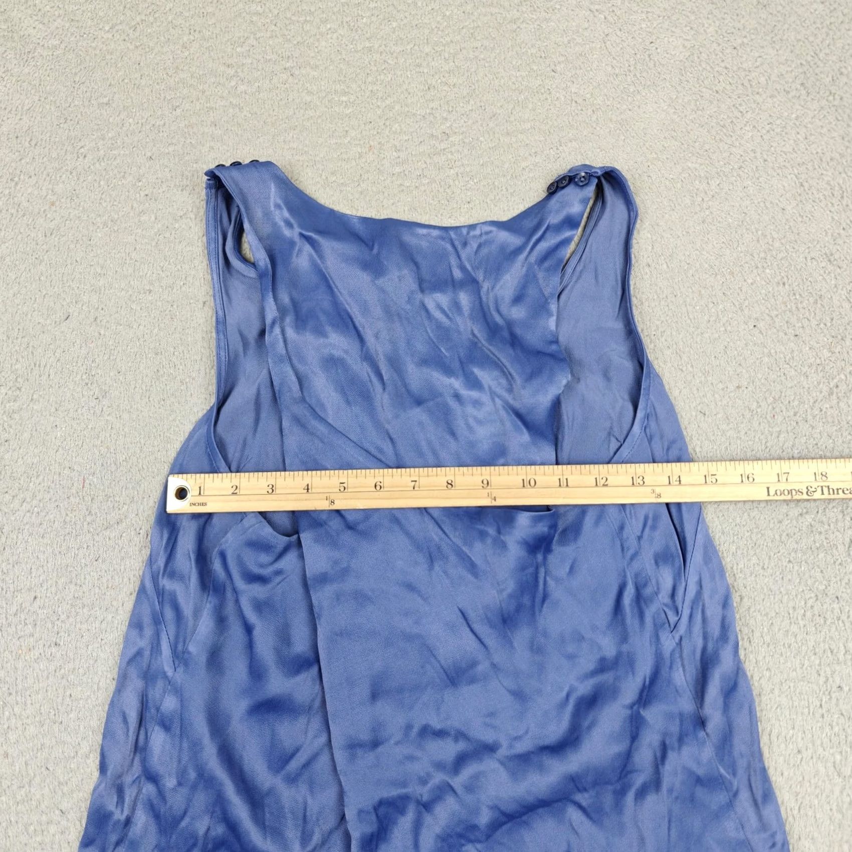 Anthropologie Anthropologie Tank Top Womens Large Blue Viscose Button Shoulder Scoop Neck Size L / US 10 / IT 46 - 7 Thumbnail