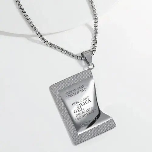 Jewelry Titanium Steel Silica Gel Necklace - Unique Pendant Size ONE SIZE - 4 Thumbnail