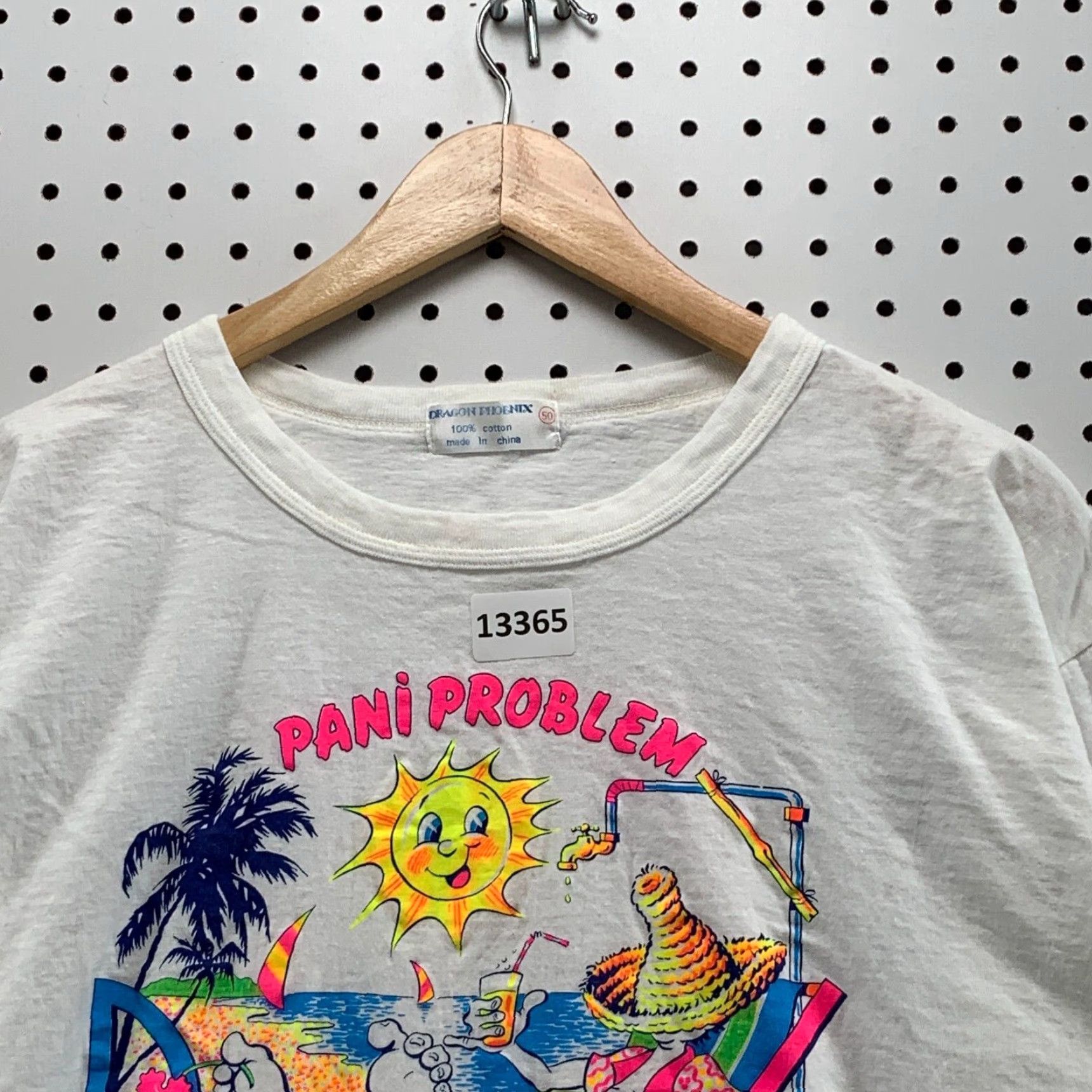 Vintage VINTAGE Dragon Phoenix T-Shirt White Short Sleeve XL Relaxed Unisex Adults 80s 90s Pani Problem Relax Martinique Shirt Mens Size US 33 - 3 Thumbnail