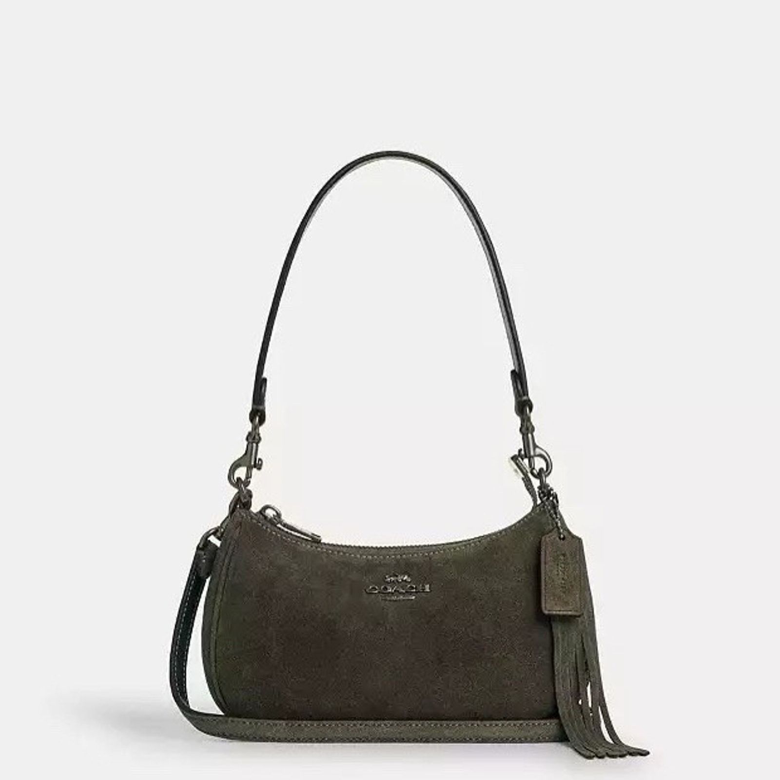 Coach NWT Coach Teri Mini Crossbody Bag CCE42 suede/Qb/Army Green Size ONE SIZE - 7 Thumbnail