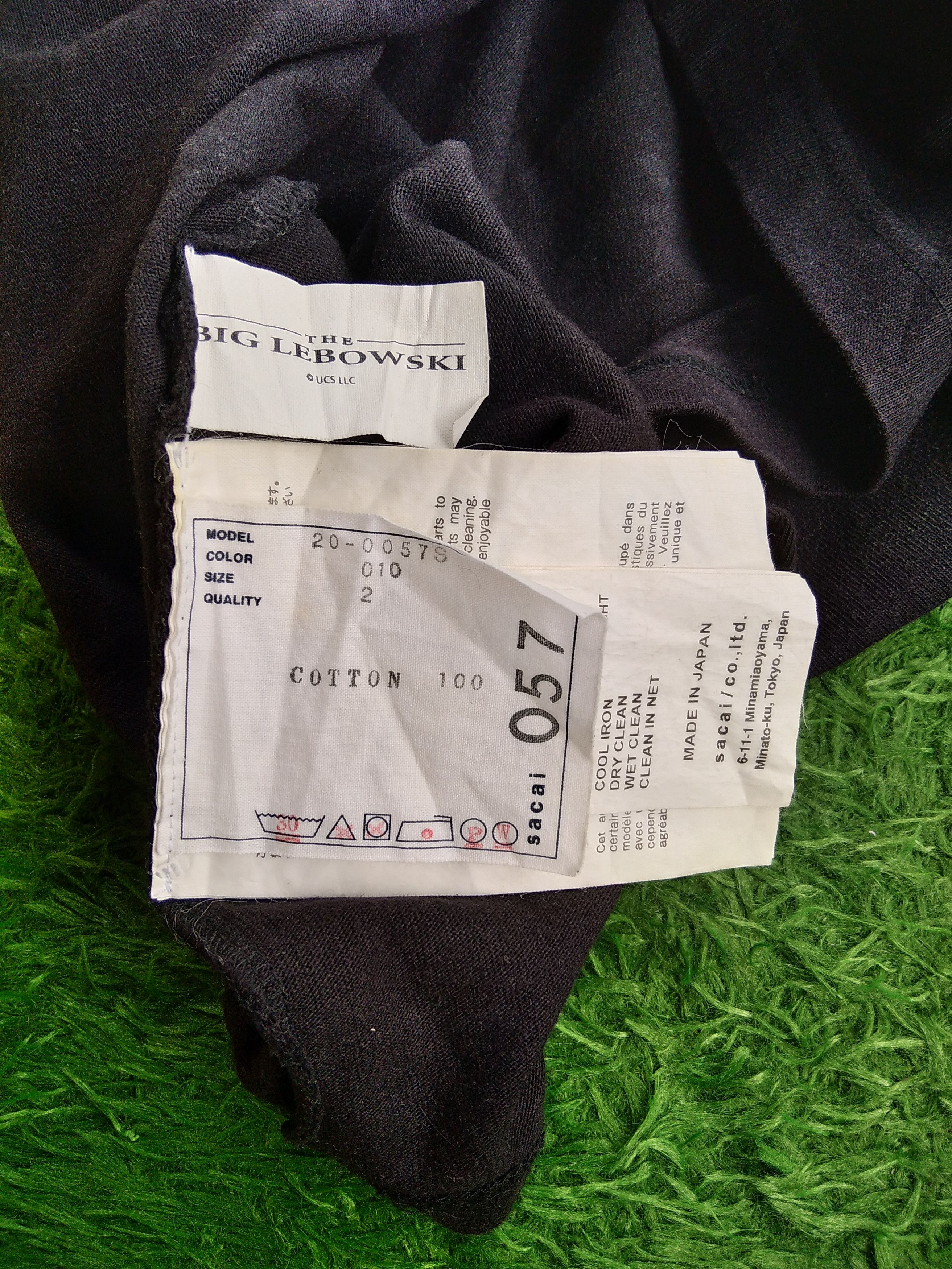 Carhartt × Japanese Brand × Sacai SACAI x THE BIG LEBOWSKI 20SS BLACK T SHIRT Size US M / EU 48-50 / 2 - 6 Thumbnail
