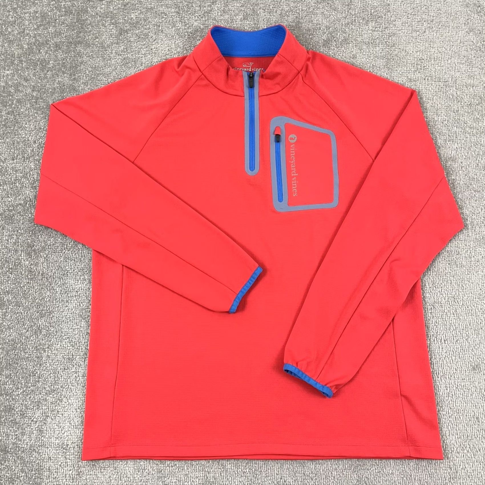 Vineyard Vines Vineyard Vines Pullover Shirt Mens Large Neon Red Orange Quarter Zip Performance Golf Size US L / EU 52-54 / 3 - 4 Thumbnail