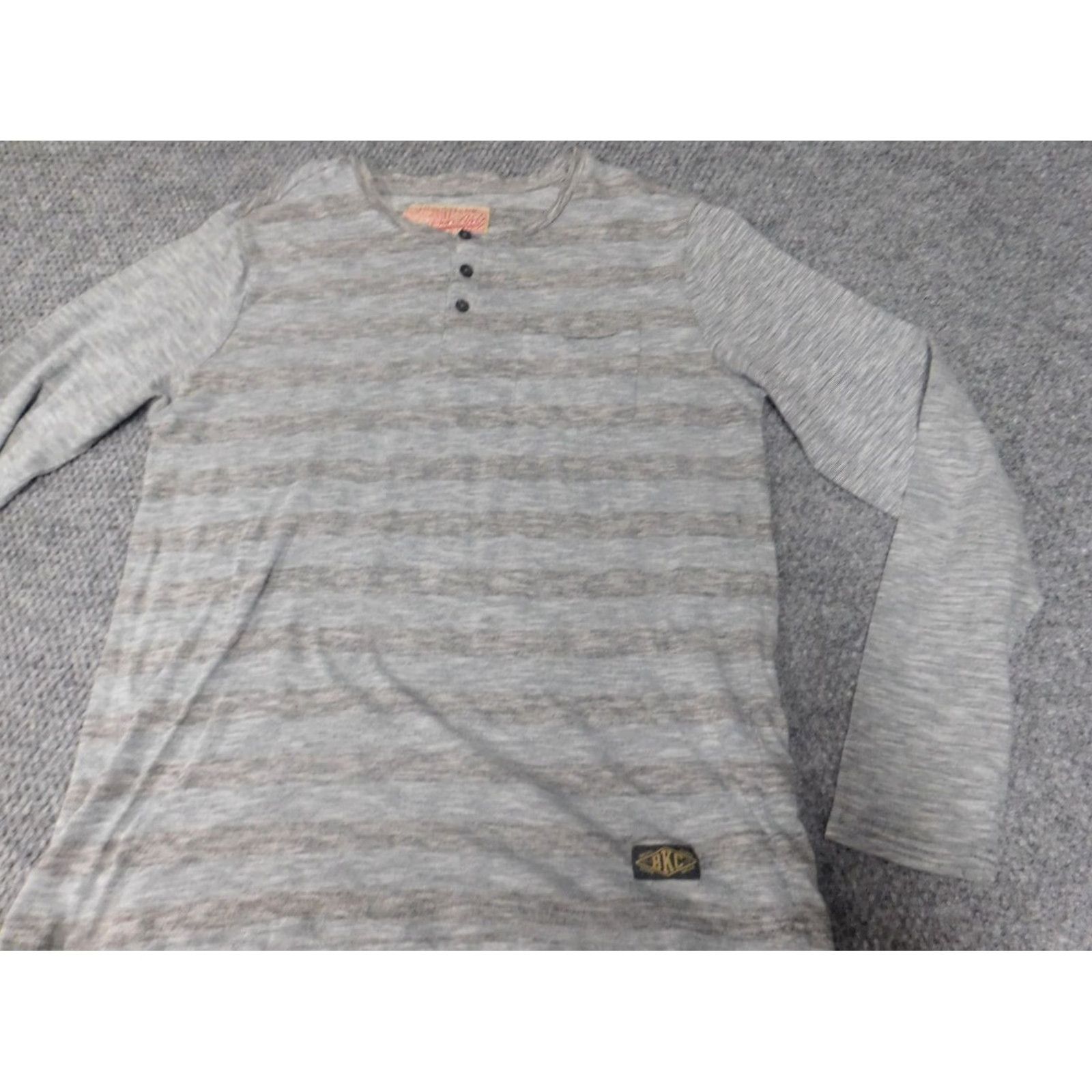 CLOT Brooklyn Cloth Mens Shirt XL Blue Long Sleeve Striped Logo Crew Neck Knit Cotton Spandex T-Shirt Regular Vintage: No, Band Theme Size US XL / EU 56 / 4 - 2 Thumbnail