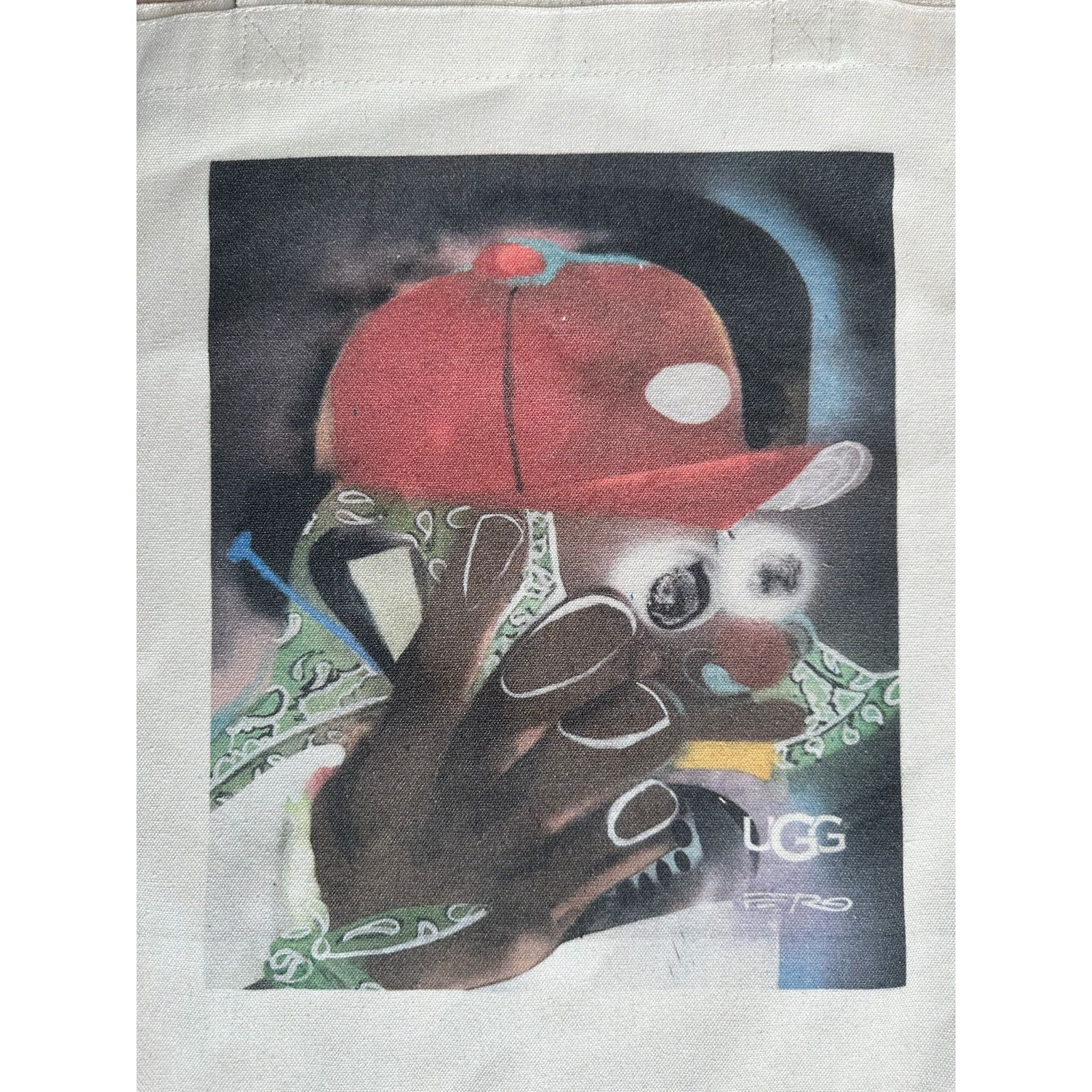 Ugg Rare Ugg x A$AP Ferg Beige Canvas Tote w/ Artwork - New Size ONE SIZE - 5 Thumbnail