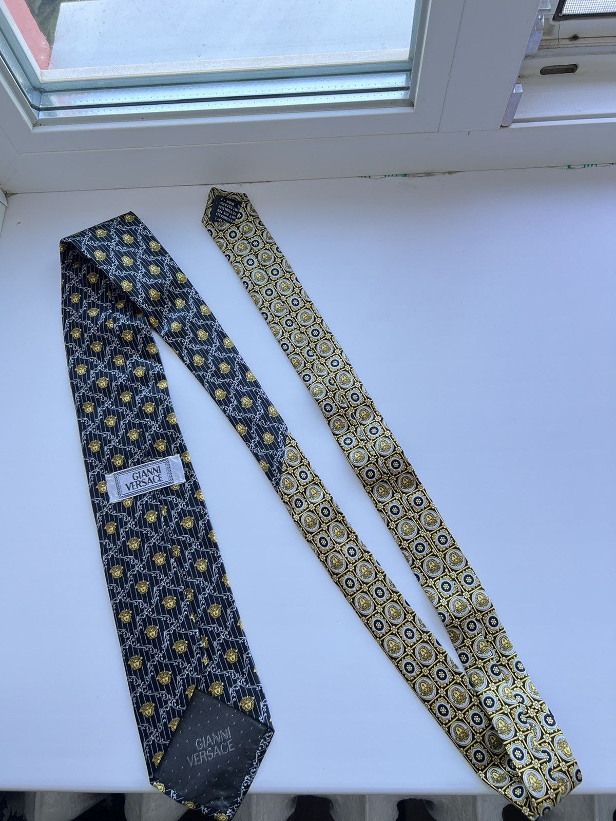 Versace Gianni Versace 90’s Medusa Silk Tie Size ONE SIZE - 10 Thumbnail