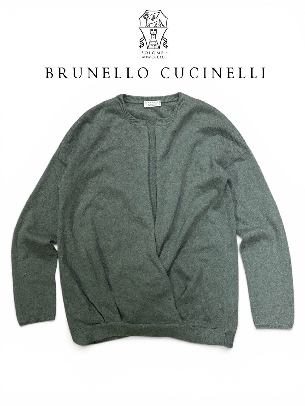 Brunello Cucinelli 100% Cashmere Wrap Knit Cardigan Sweater in Silver, Men's