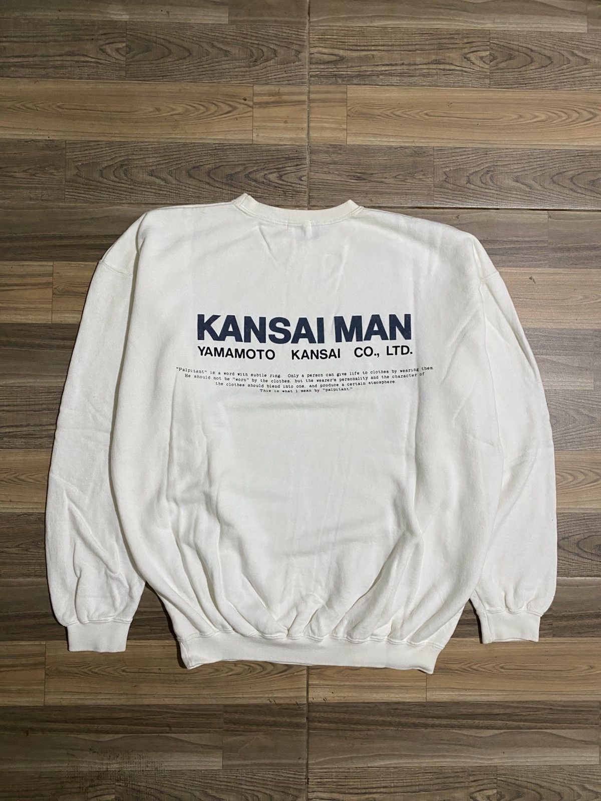 Japanese Brand × Kansai Yamamoto × Vintage VINTAGE KANSAI MAN YAMAMOTO POEM SWEATSHIRT Size US M / EU 48-50 / 2 - 1 Thumbnail