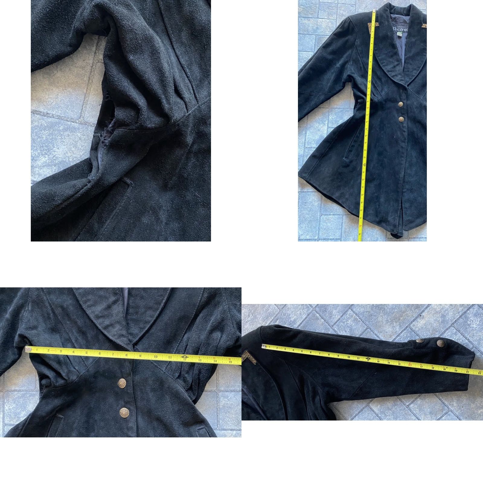 Vintage VINTAGE Outerwear By Phoenix Coat Leather Black S Womens Damaged Made In USA Size S / US 4 / IT 40 - 8 Thumbnail