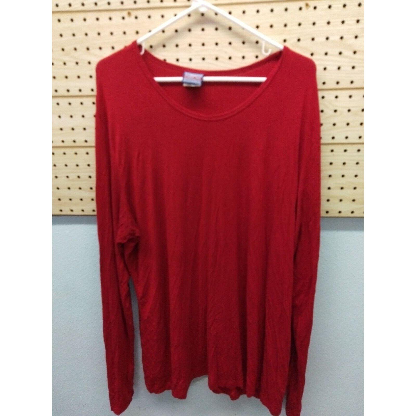 Cherokee Cherokee Women Scrubs Workwear Long Sleeve Top Red Size 2XL Size XXL / US 16-18 / IT 52-54 - 1 Thumbnail