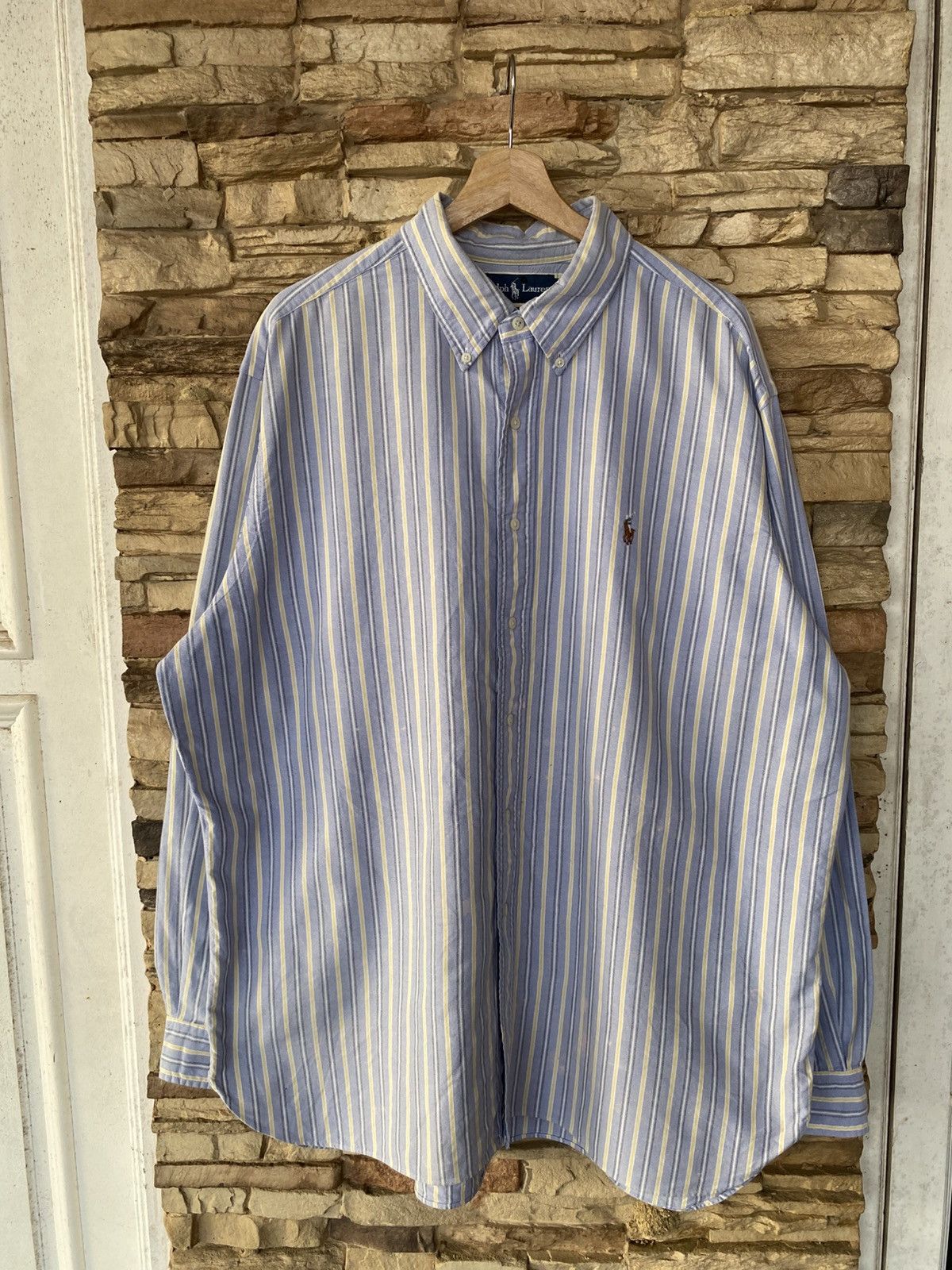Polo Ralph Lauren Vintage Polo Ralph Lauren Stripes Classic Fit Button Ups Long Sleeve Shirt Formal Size US XXL / EU 58 / 5 - 1 Thumbnail