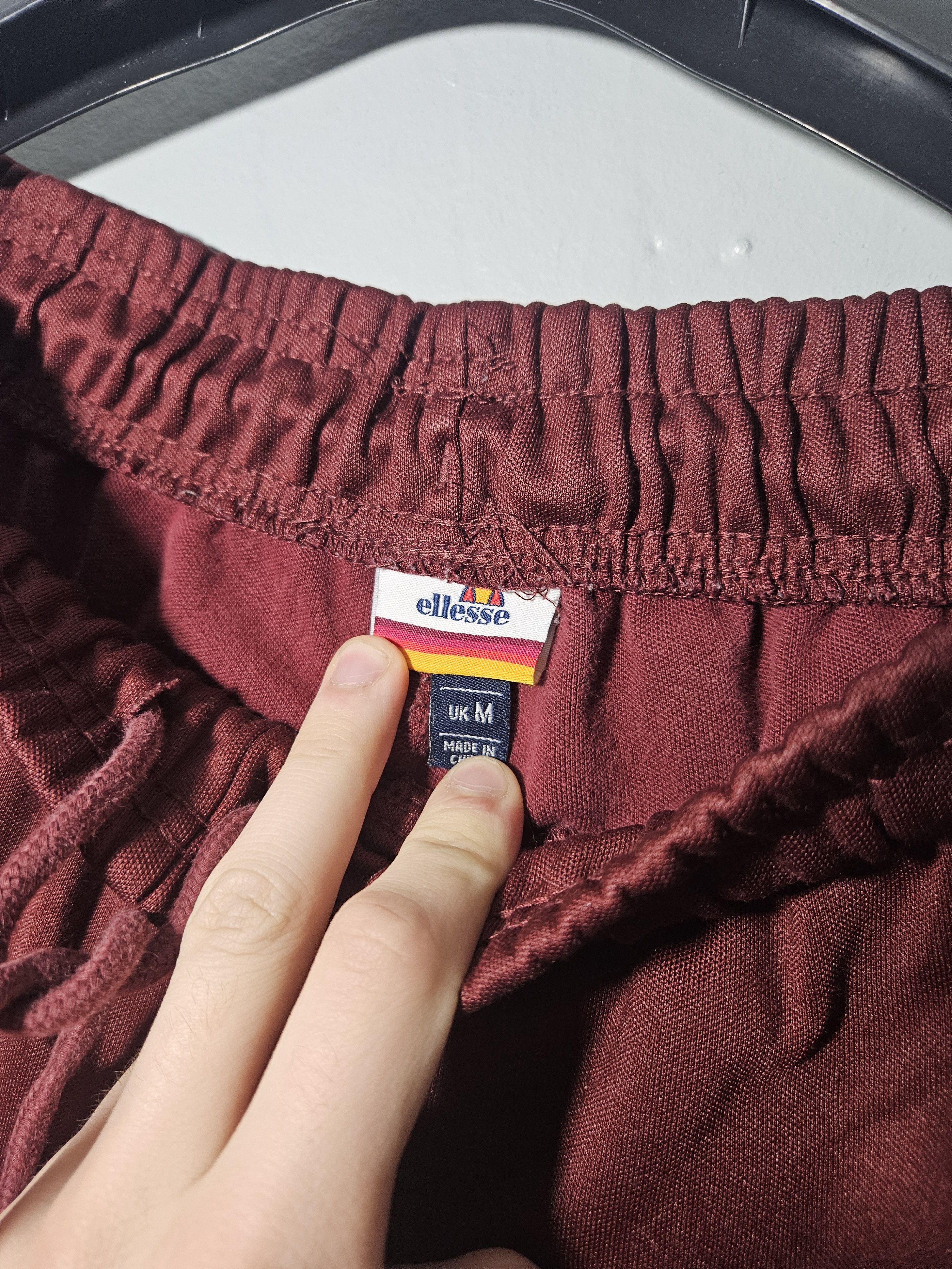 Ellesse Maroon Patched Sports Logo Joggers Size US 32 / EU 48 - 4 Thumbnail