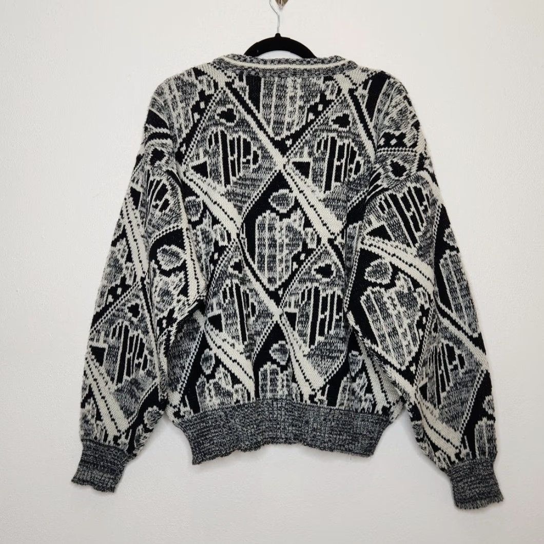 Vintage VINTAGE Permit Sweater Mens L Pullover Abstract Grunge Art Black White 80s 90s Size US L / EU 52-54 / 3 - 5 Thumbnail