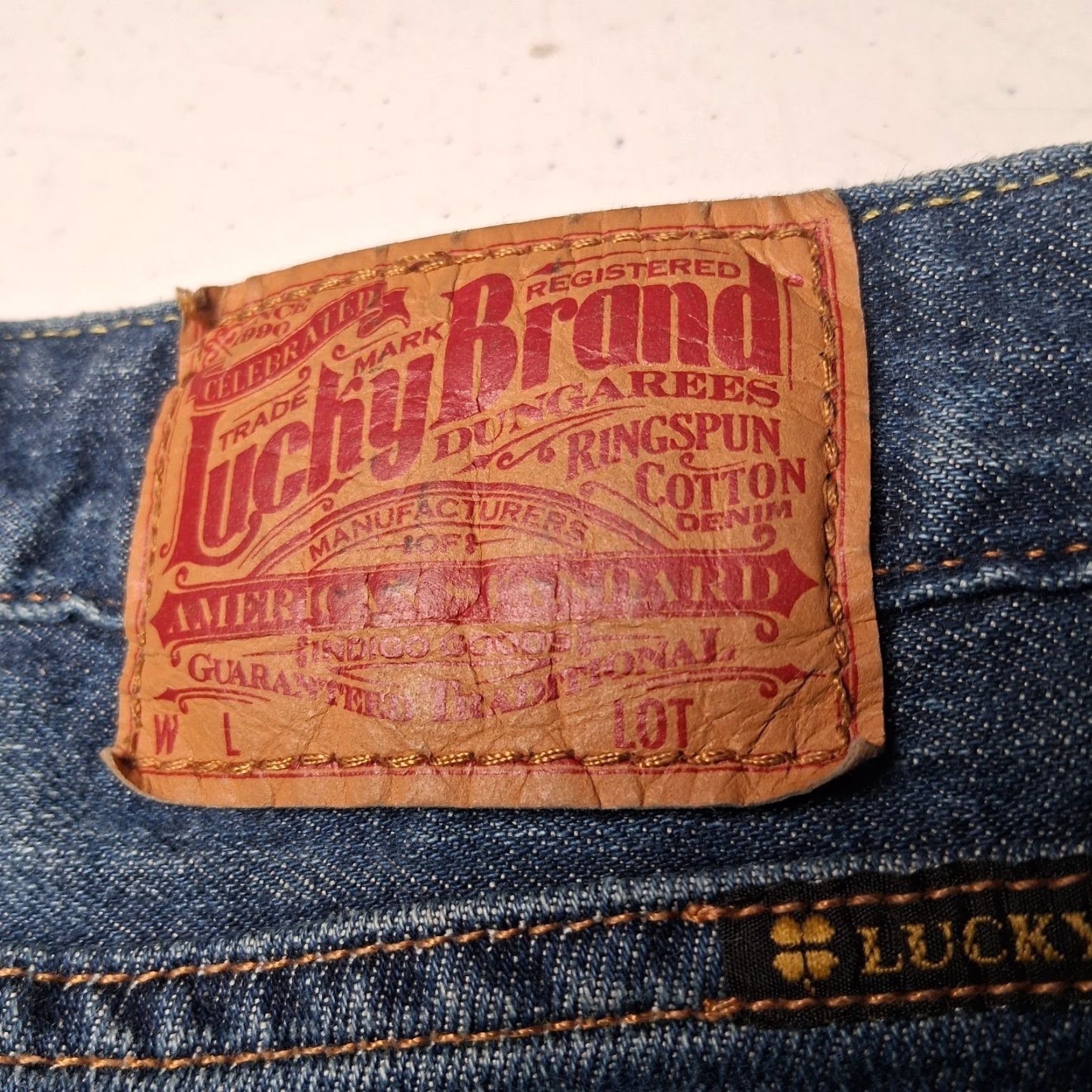 Lucky Brand Lucky Brand Jeans Lola Straight Short Blue Denim Slim Distressed Work Jeans Size 42" / US 20 - 3 Thumbnail