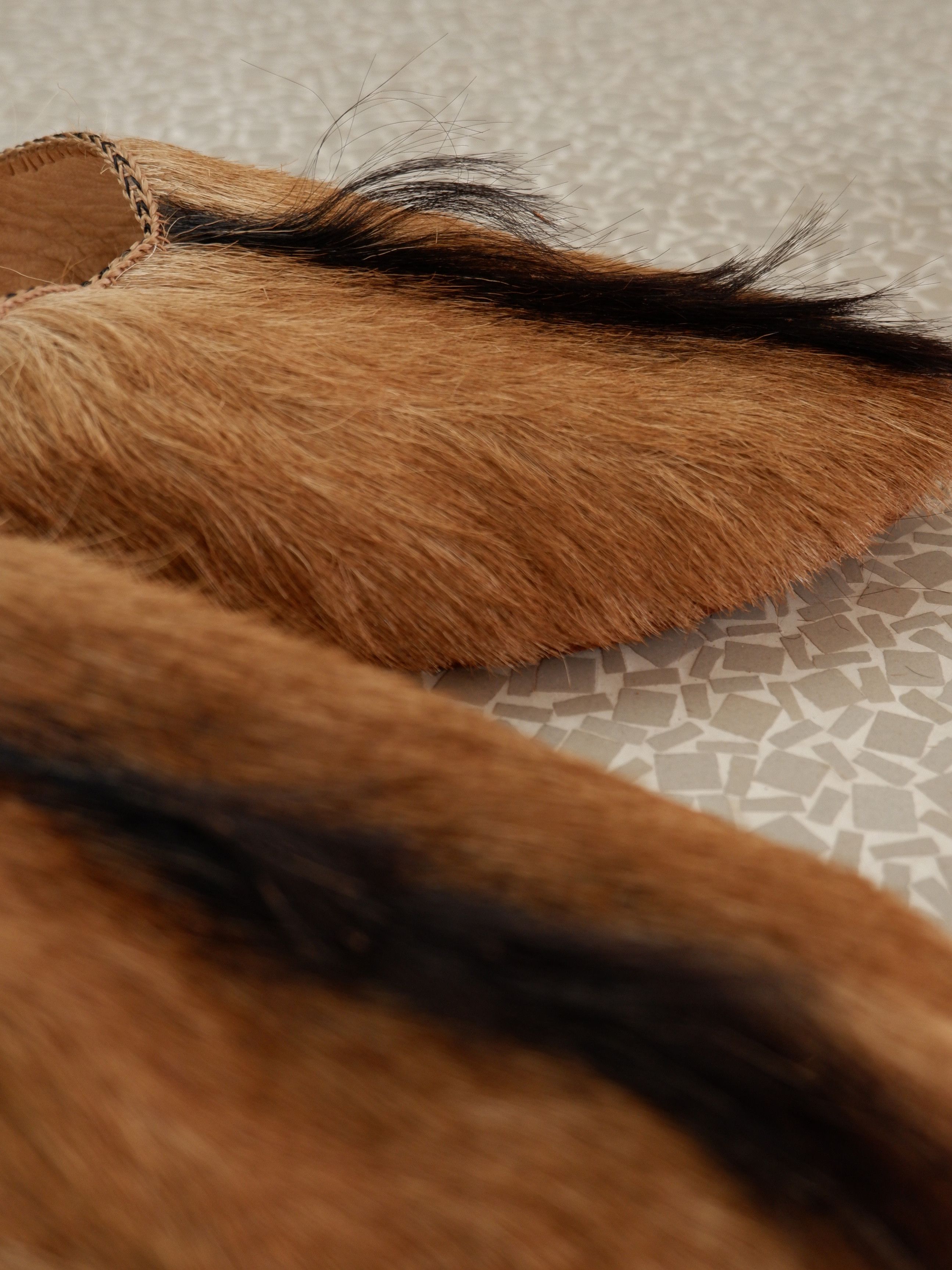 Handmade Last drop! Moroccan goat hair slippers babouche Size US 9 / EU 42 - 6 Thumbnail