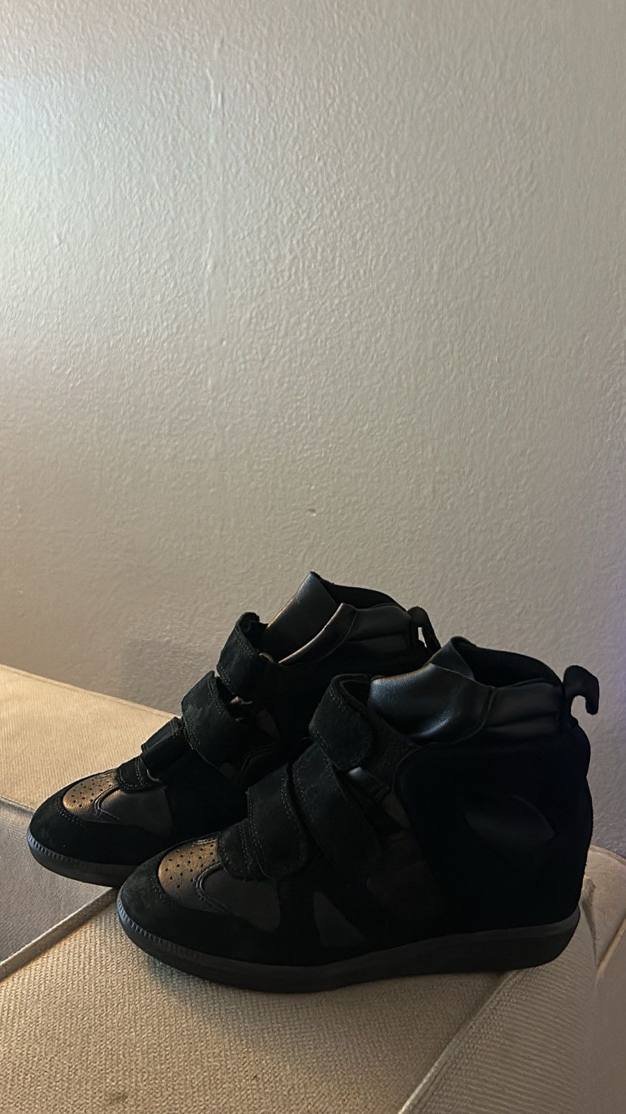 Isabel Marant Isabel marant Buckee Suede And Leather Wedge Visit Sneakers Size US 5 / IT 35 - 1 Thumbnail