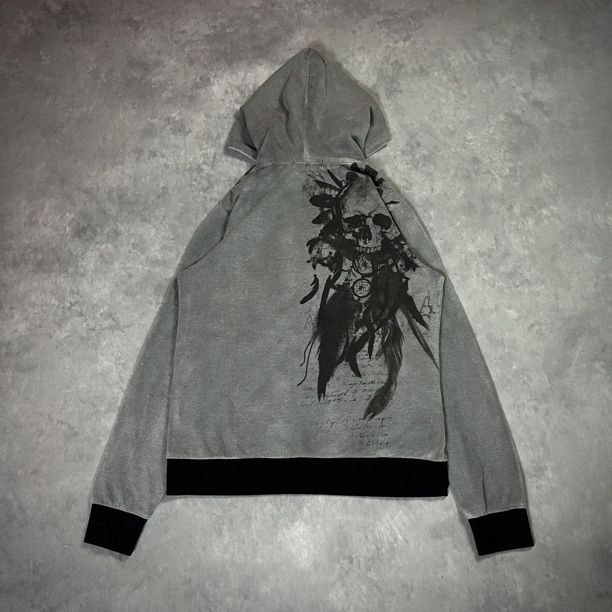 In The Attic In The Attic Y2K Poem Gothic Skull Double Zip Hoodie Size US L / EU 52-54 / 3 - 1 Thumbnail