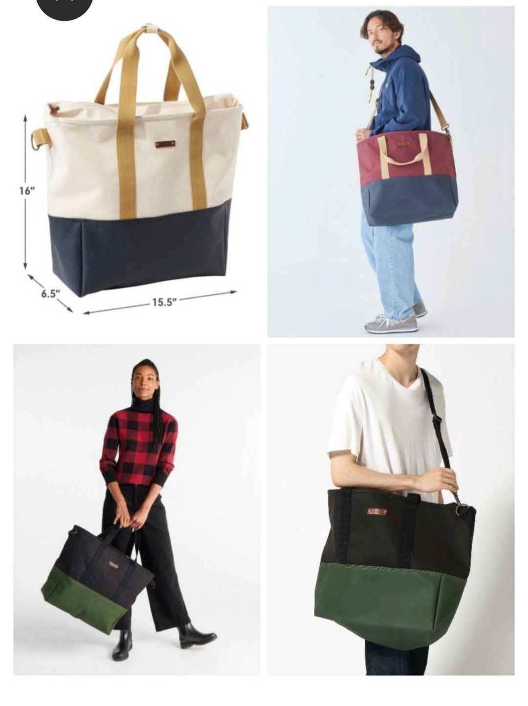 L.L. Bean L.L.Bean Nor'easter Canvas Tote Sling Bag Size ONE SIZE - 5 Thumbnail