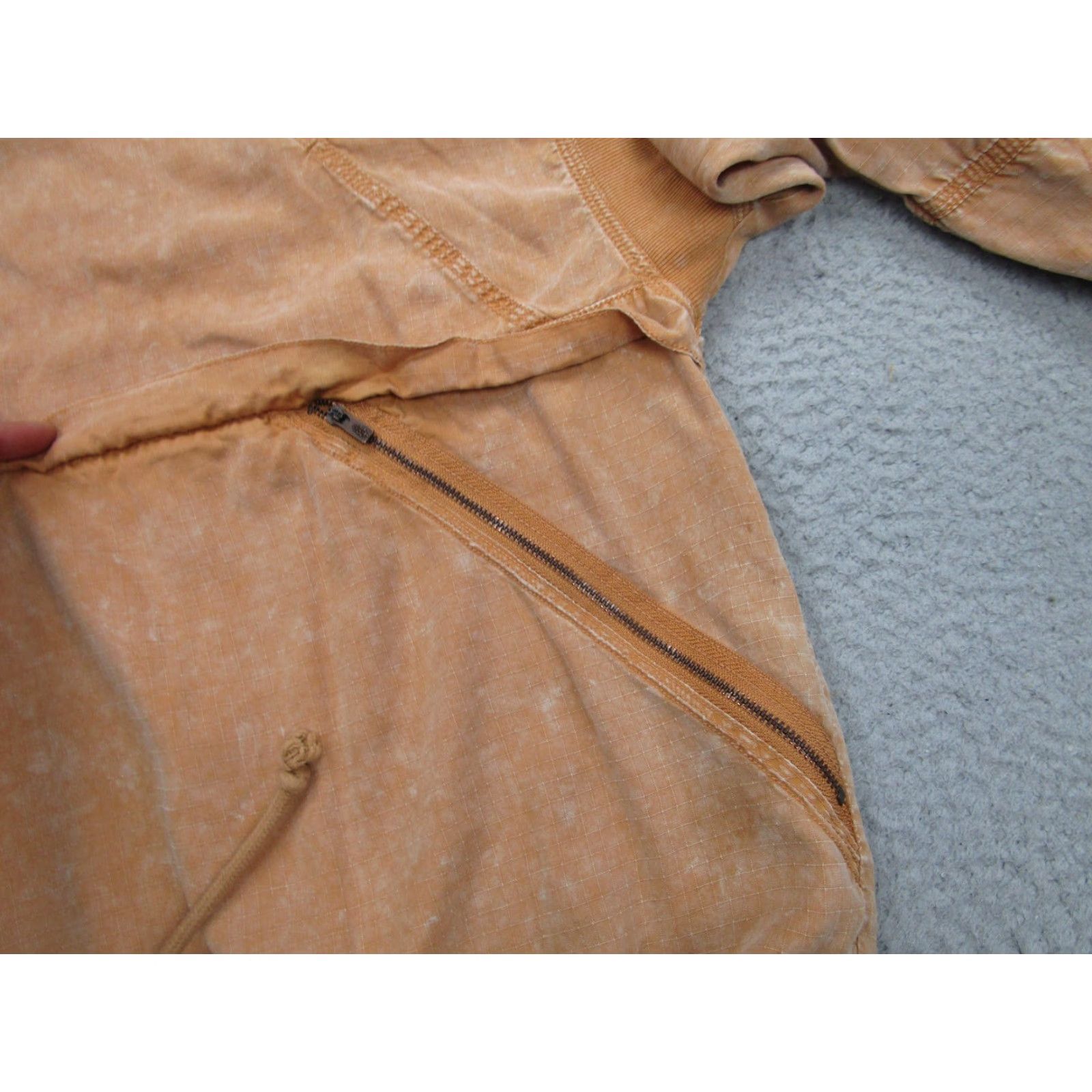 Free People Free People Jacket Womens M Anorak Orange Hooded Half Zip Drawstring Pullover Size M / US 6-8 / IT 42-44 - 4 Thumbnail