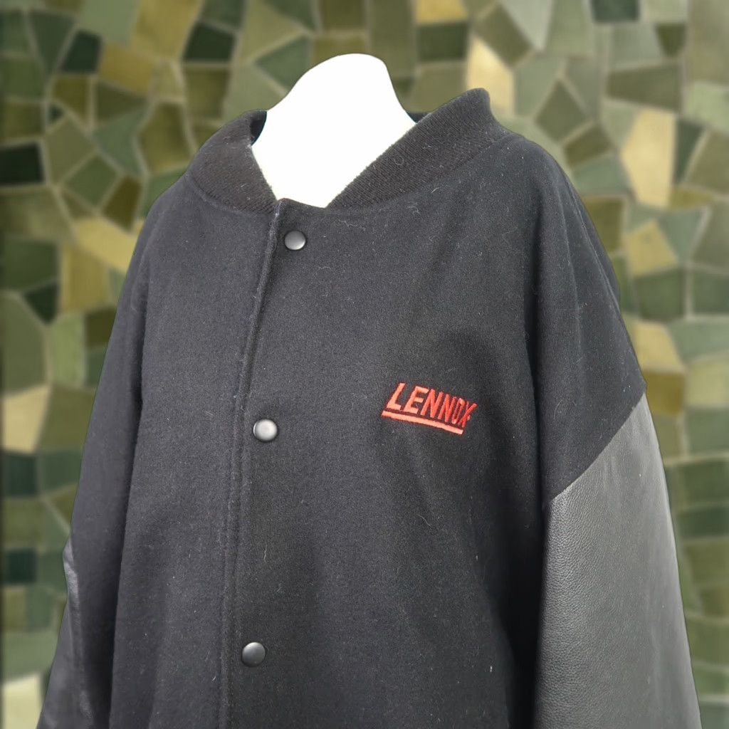 Dunbrooke VINTAGE Dunbrooke Lennox Bomber Jacket Wool and Leather Black XL Men’s 90s Snap Closure Size US XL / EU 56 / 4 - 1 Thumbnail