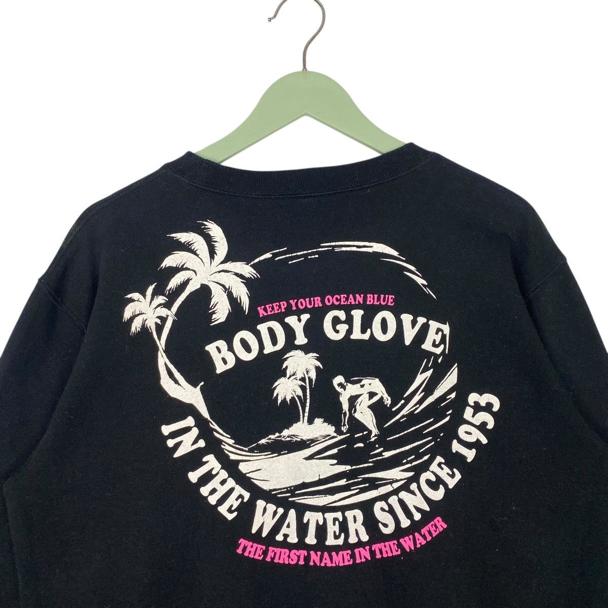 Vintage Vintage Body Glove Sweatshirt Crewneck Black Pullover Size M Size M / US 6-8 / IT 42-44 - 9 Thumbnail